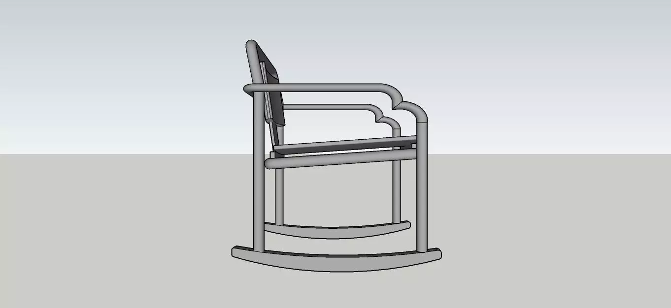 Modern Rocking Chair 3D model_2