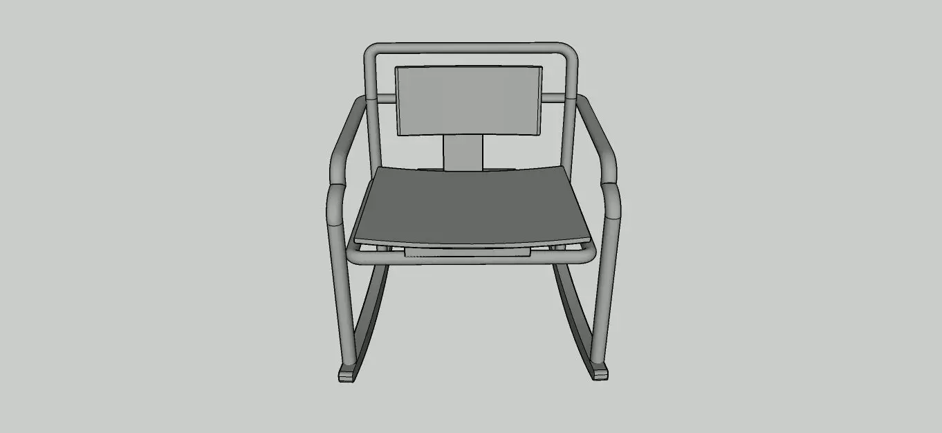 Modern Rocking Chair 3D model_1
