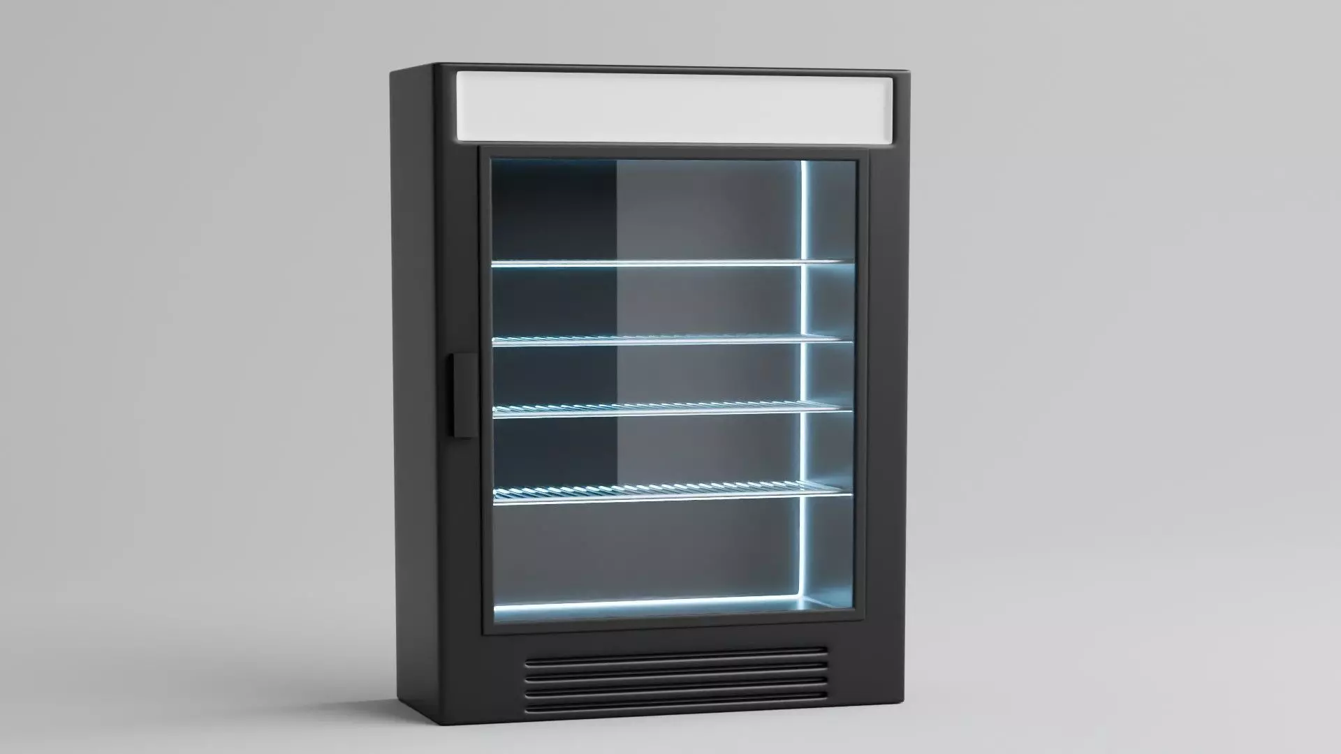 Glass Door Refrigerator Free low-poly 3D model_4