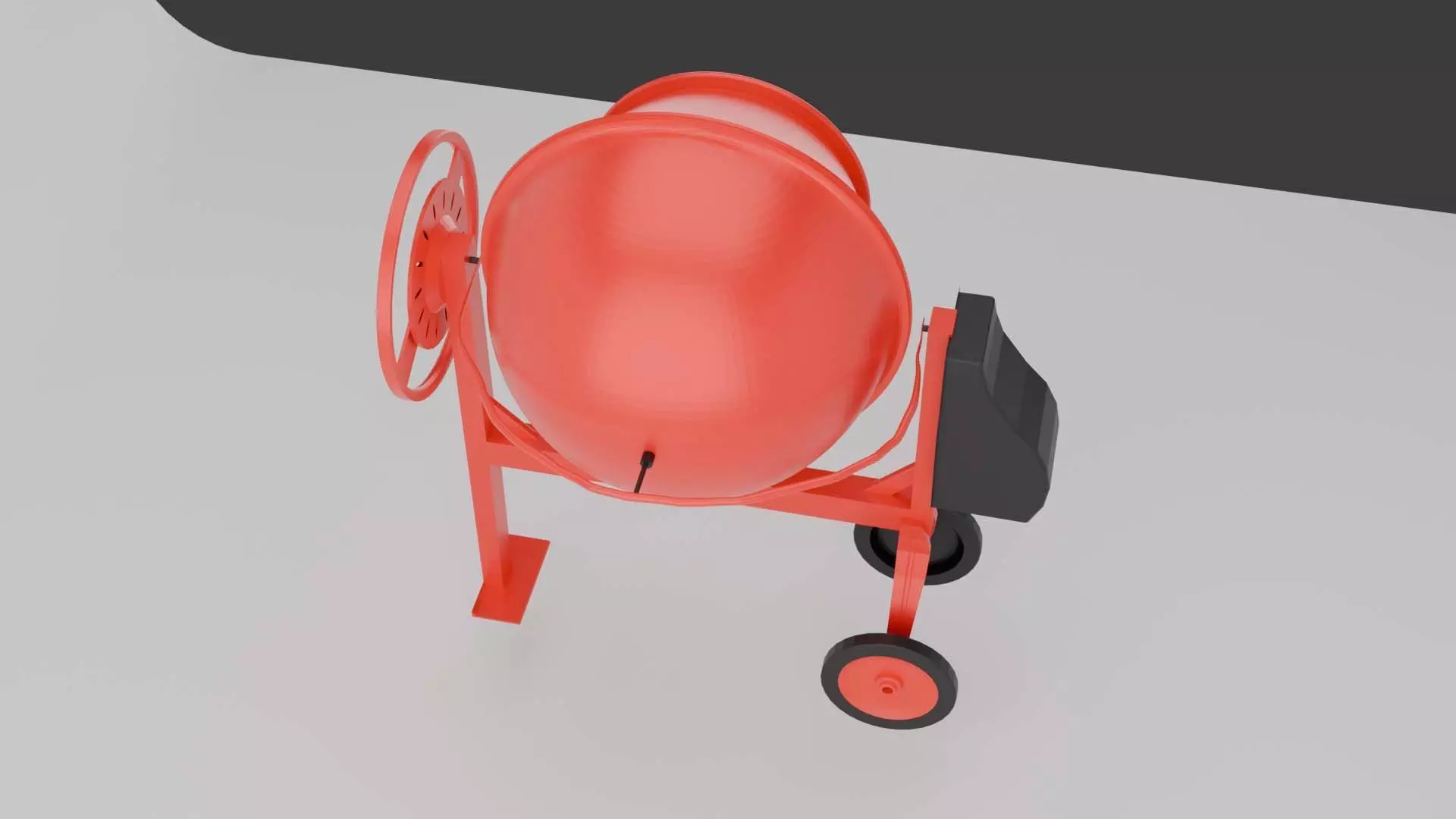 Concrete Mixer Game Ready 3D Model Free low-poly 3D model_0