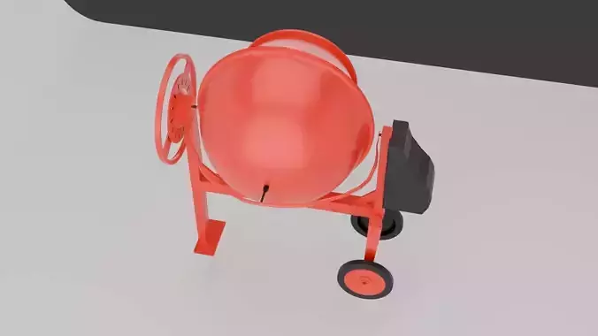 Concrete Mixer Game Ready 3D Model