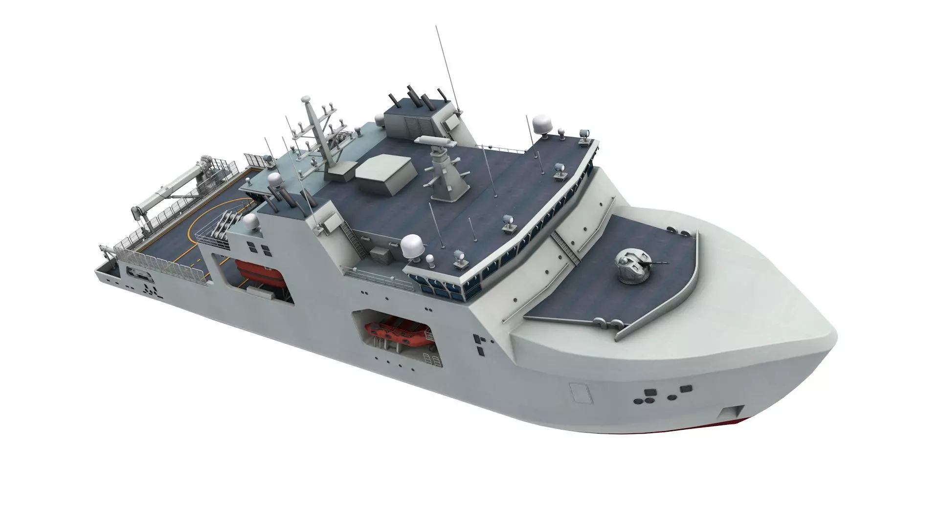 Harry DeWolf-class offshore patrol vessel 3D model_2