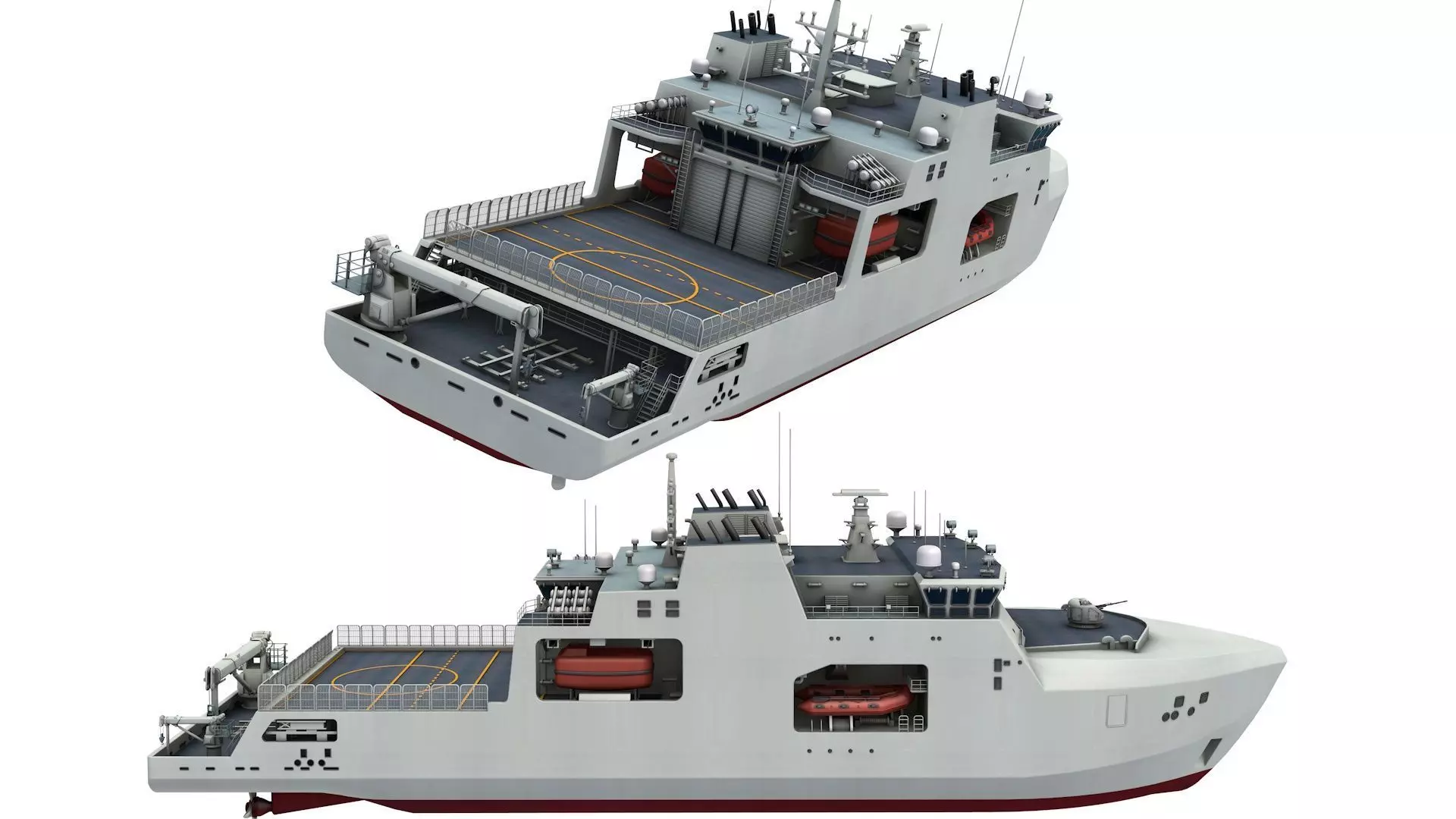 Harry DeWolf-class offshore patrol vessel 3D model_0