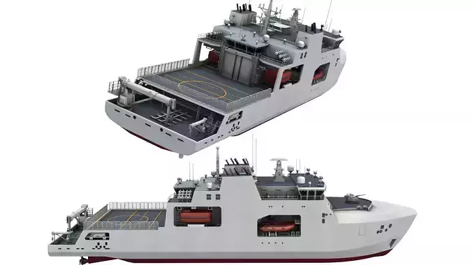 Harry DeWolf-class offshore patrol vessel 3D model