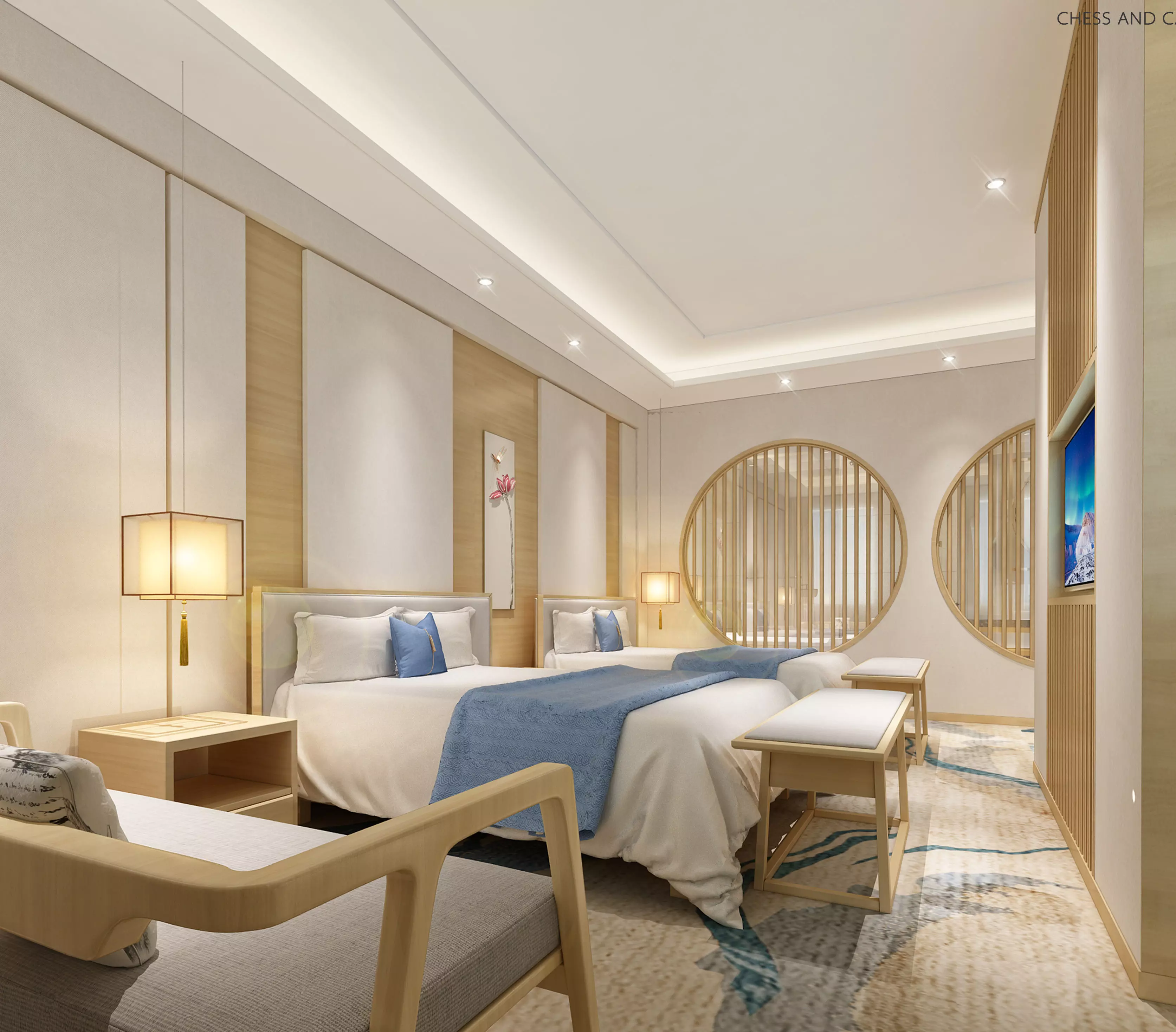 Hotel room 3D model_0