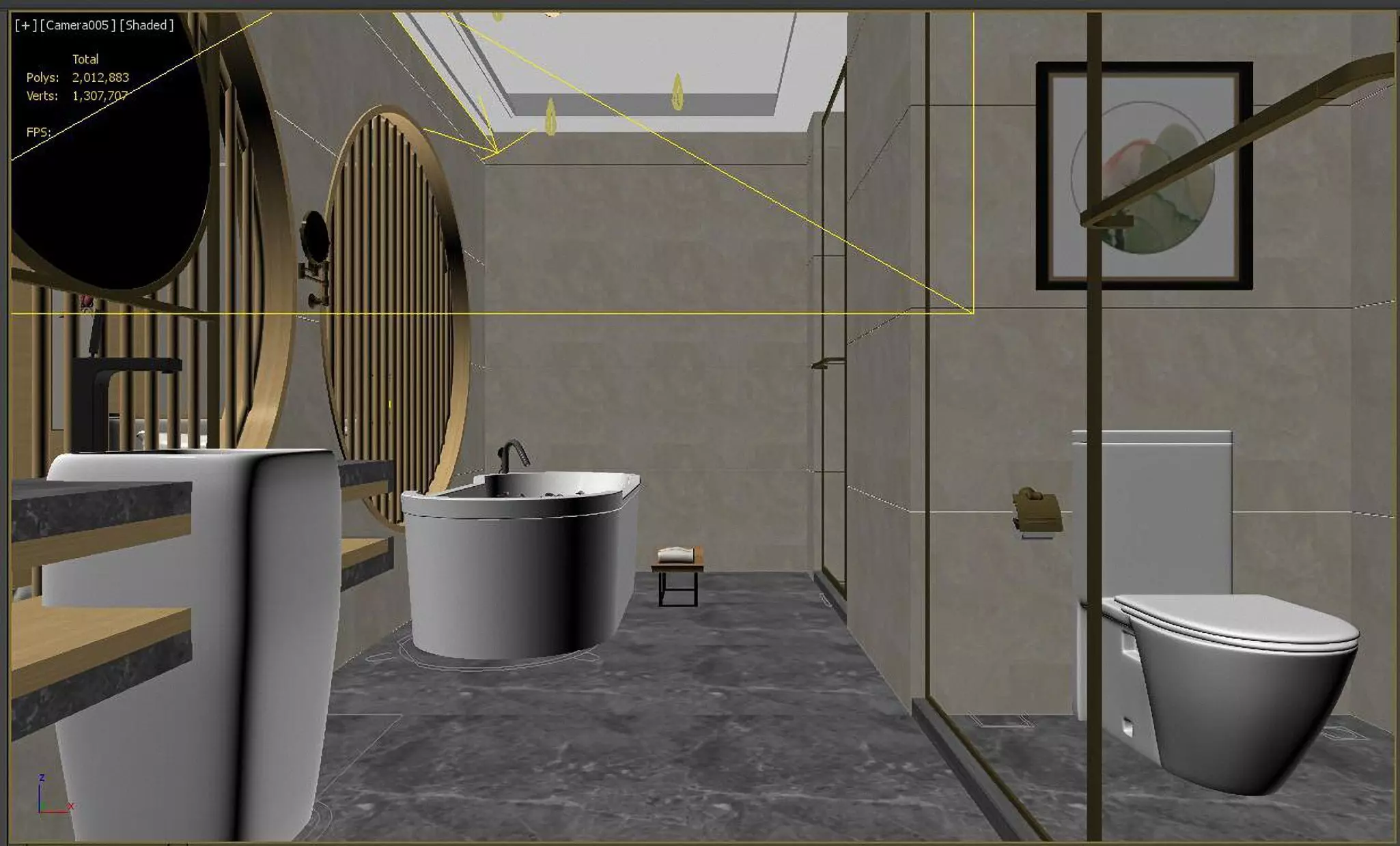 Hotel room 3D model_9