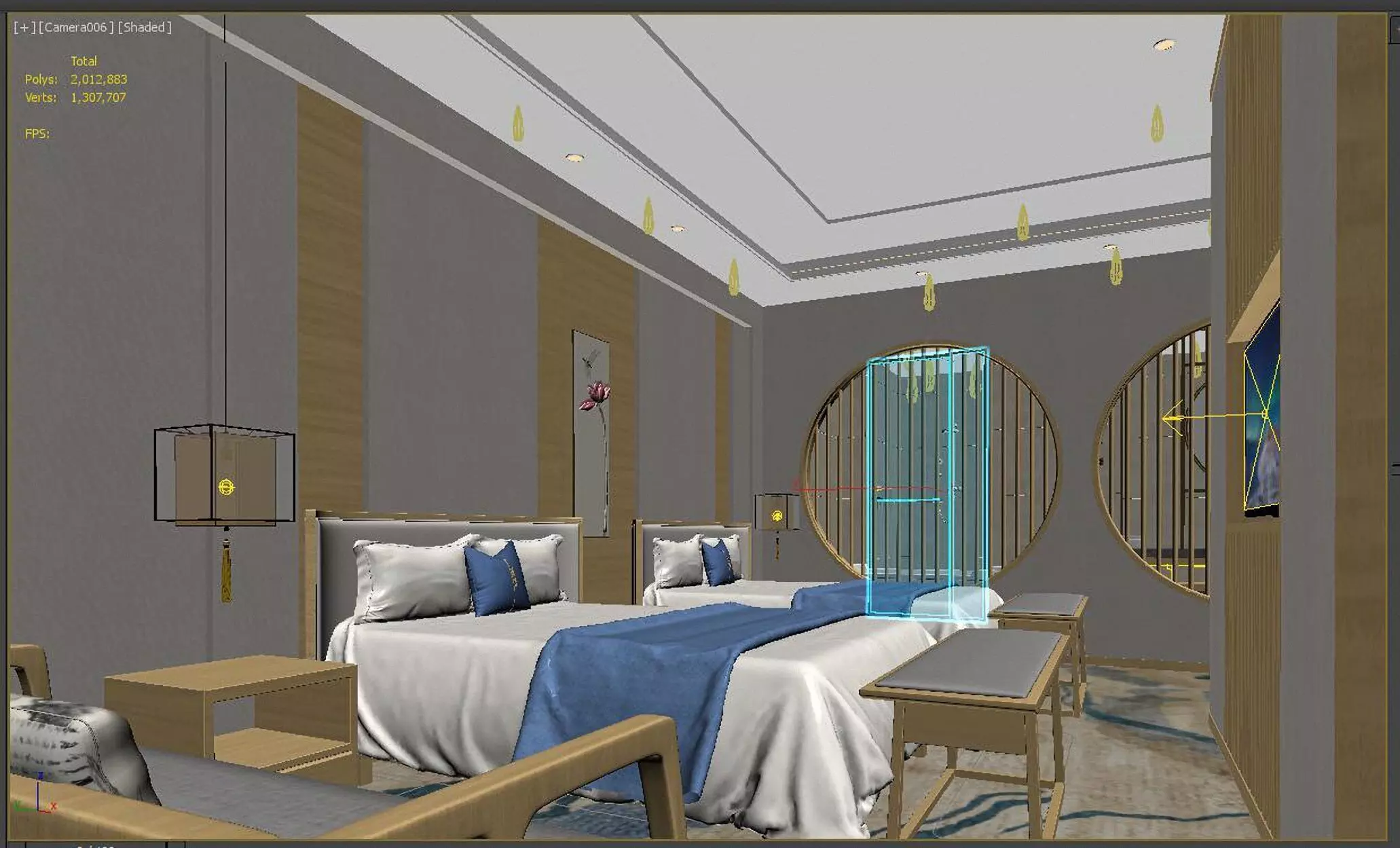 Hotel room 3D model_7
