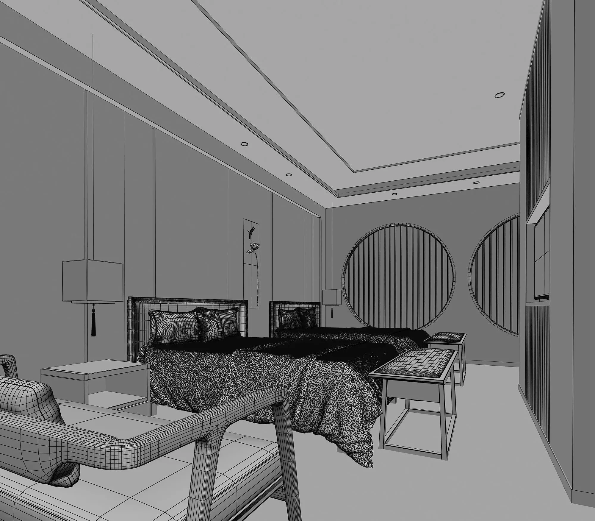 Hotel room 3D model_11