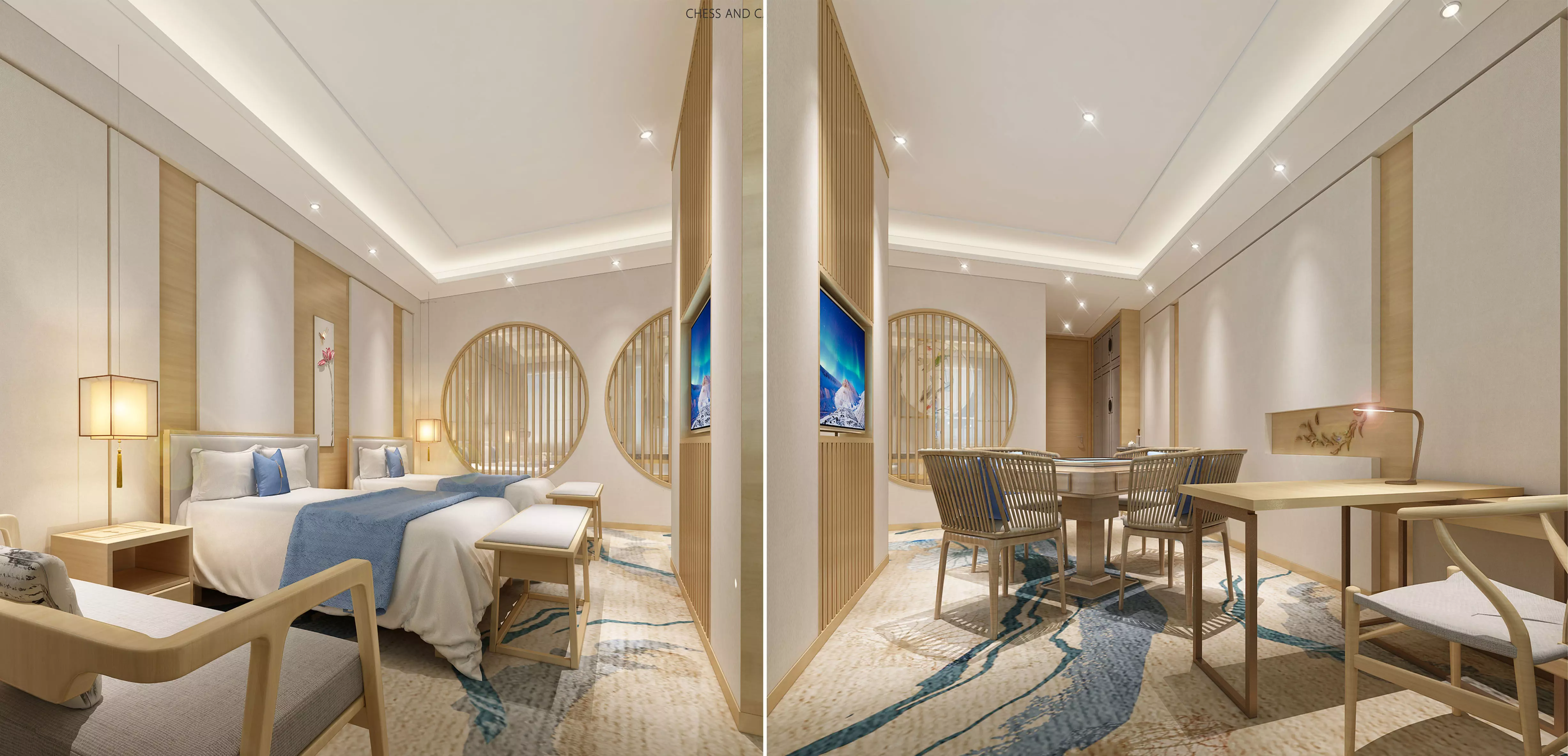 Hotel room 3D model_3