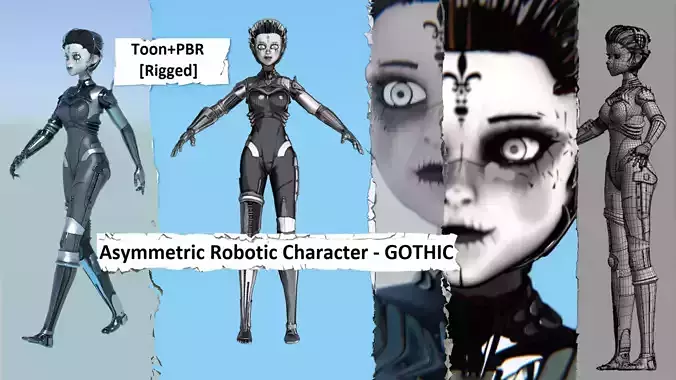 Asymmetric Robotic Character GOTHIC