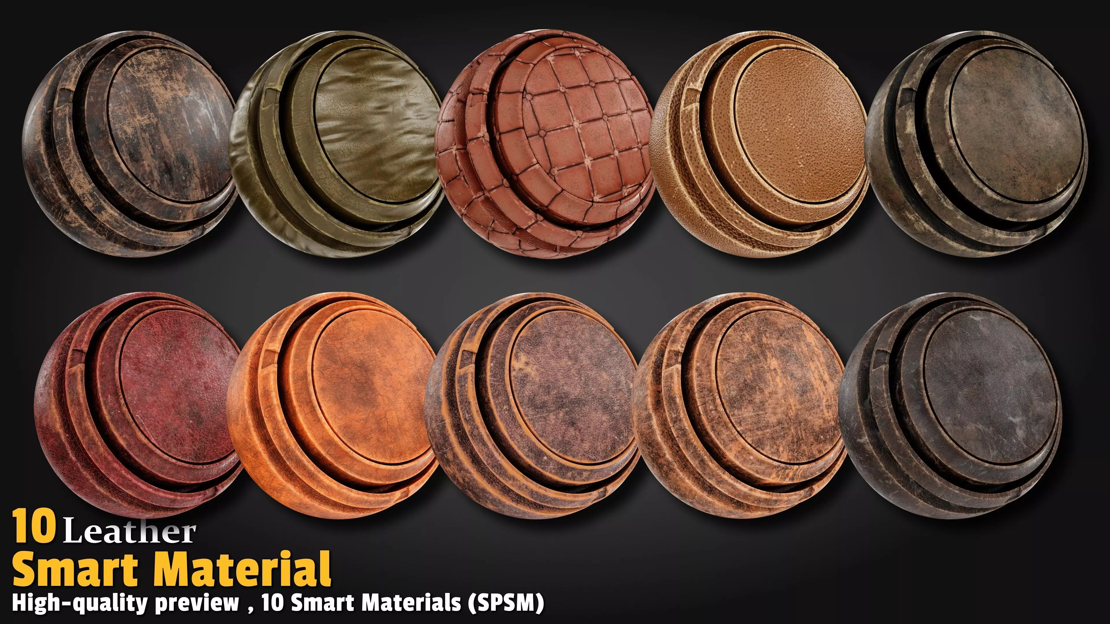 Leather Smart Material Substance 3d Painter Texture_4