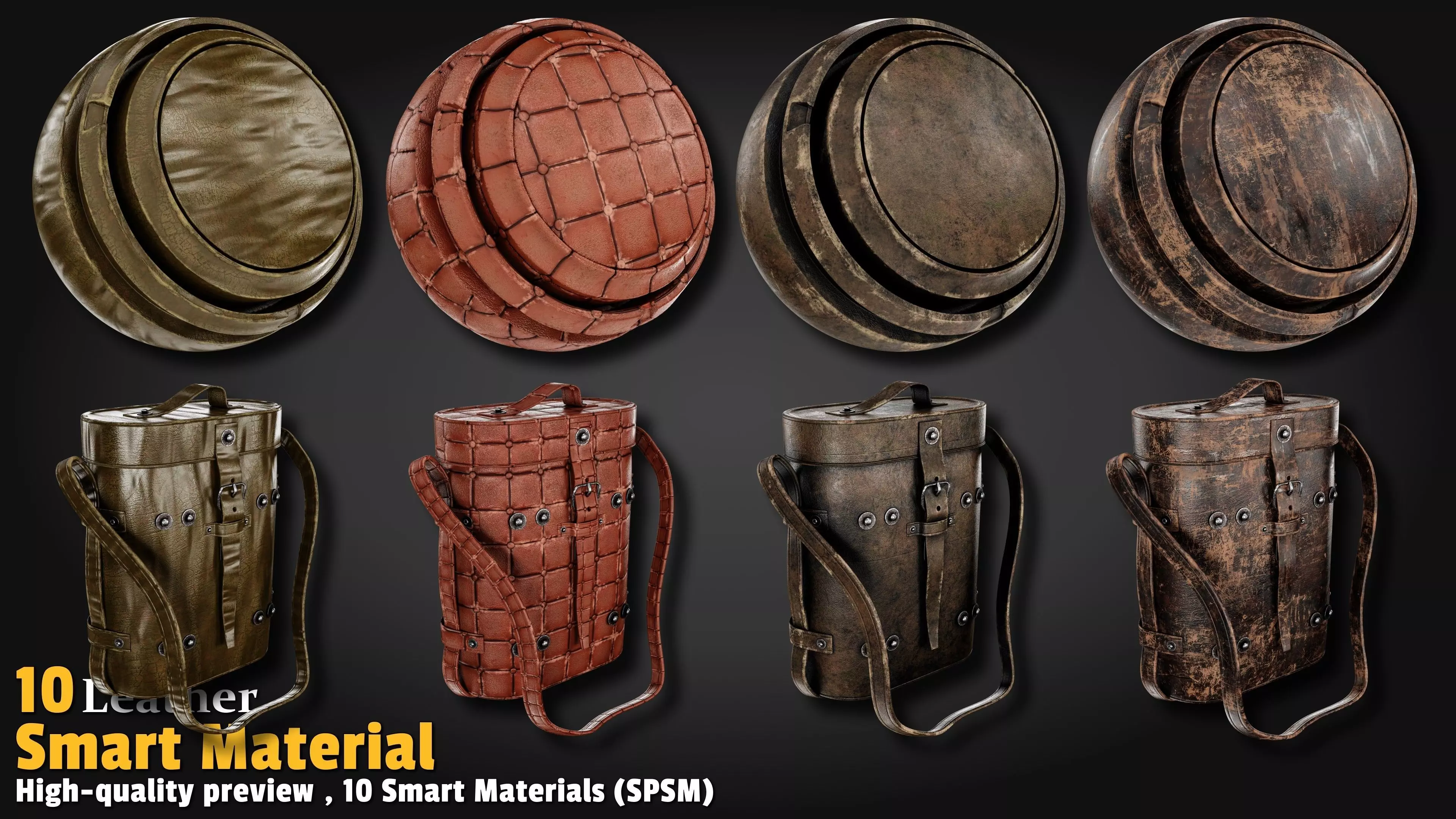 Leather Smart Material Substance 3d Painter Texture_1