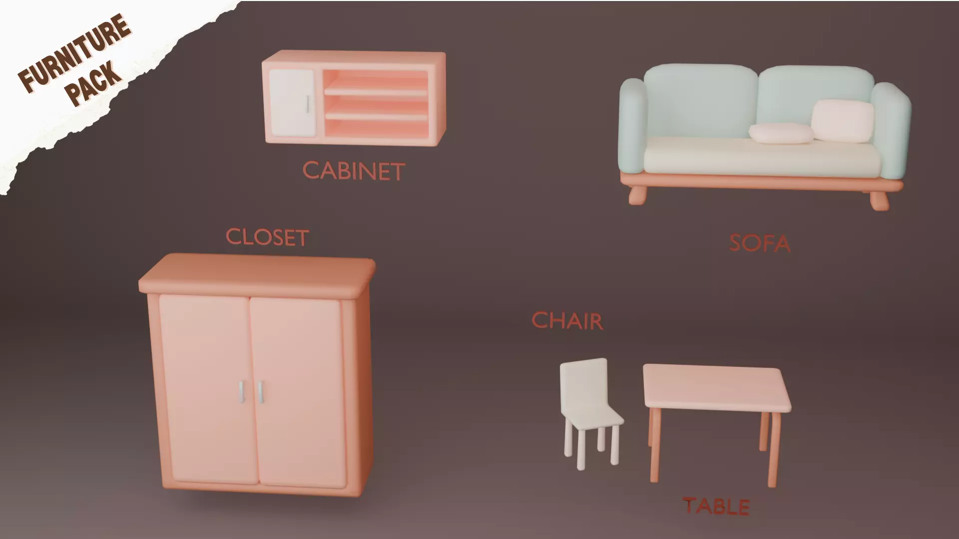 furniture free Free low-poly 3D model_0