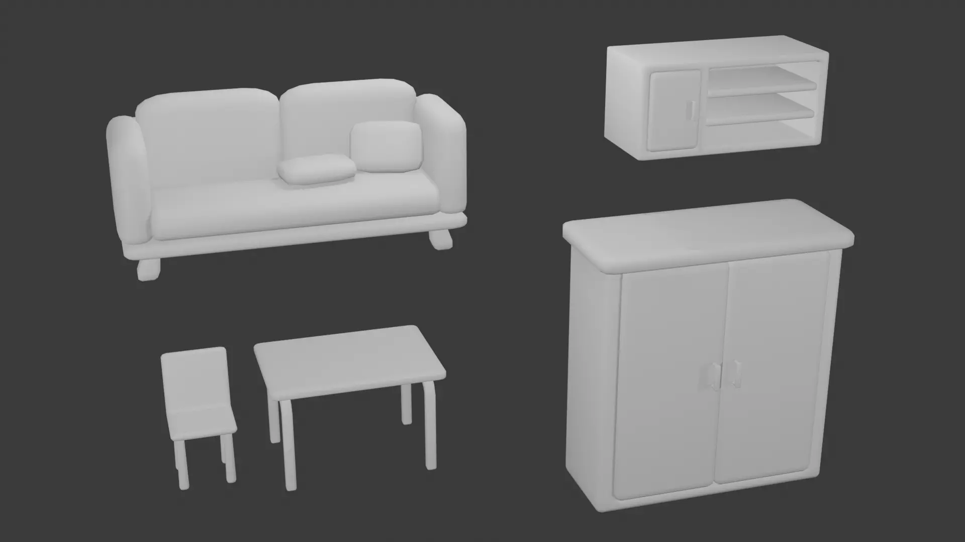 furniture free Free low-poly 3D model_5