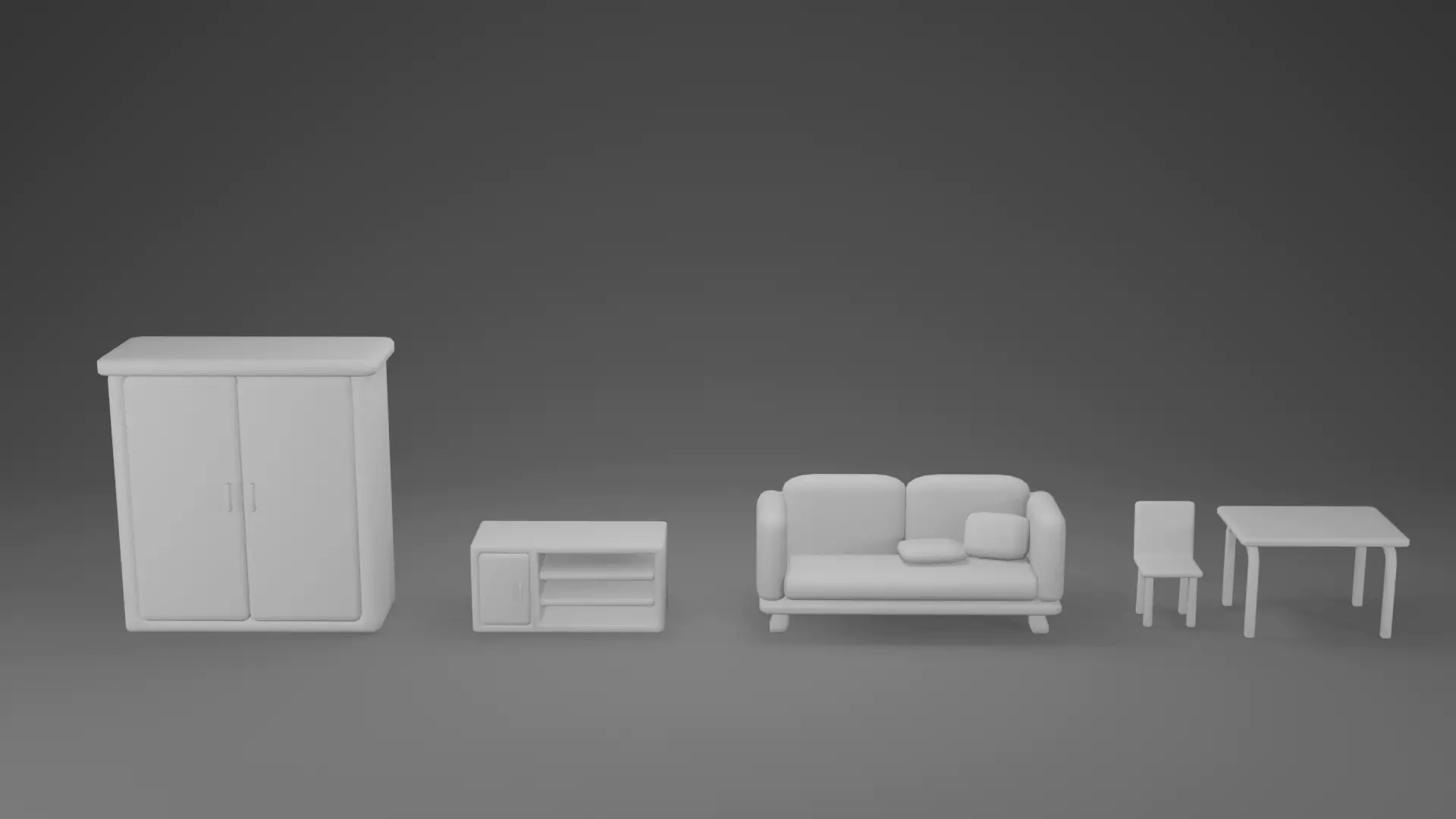 furniture free Free low-poly 3D model_4