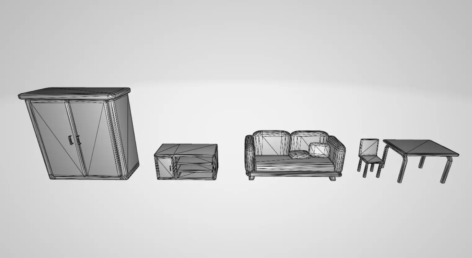 furniture free Free low-poly 3D model_8