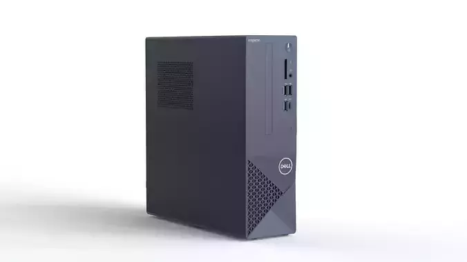 Dell Inspiron  Low-poly 3D model