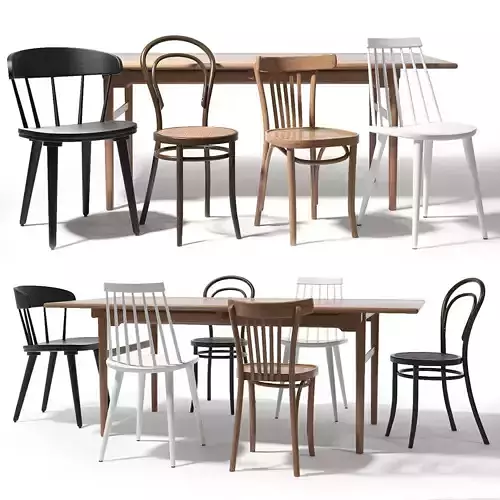 Thonet and   chairs set