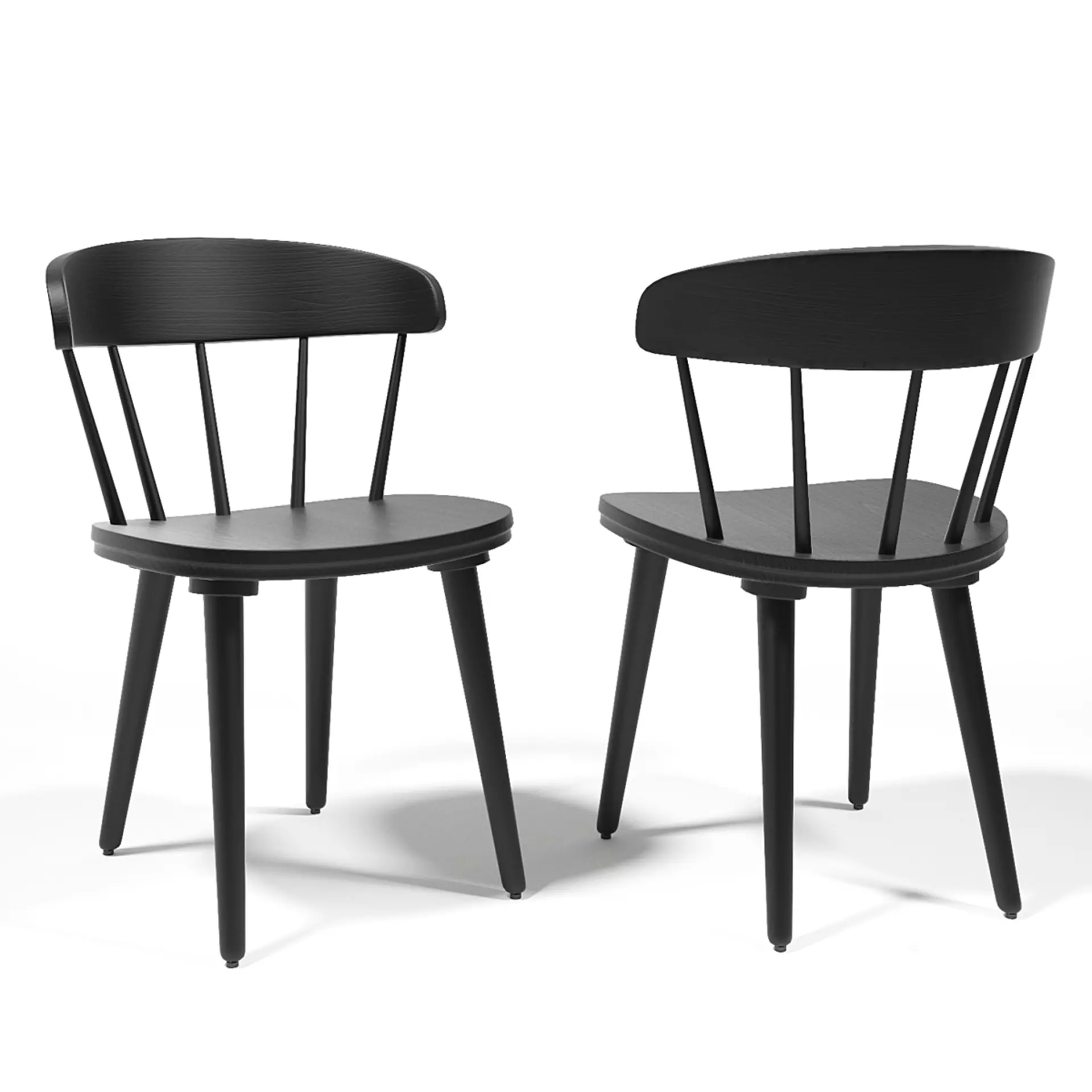 Thonet and   chairs set 3D model_2