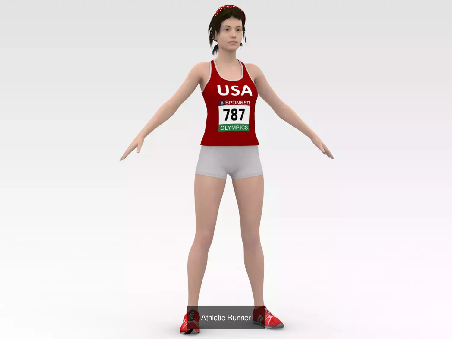 2 Female Track Athletes Collection _1