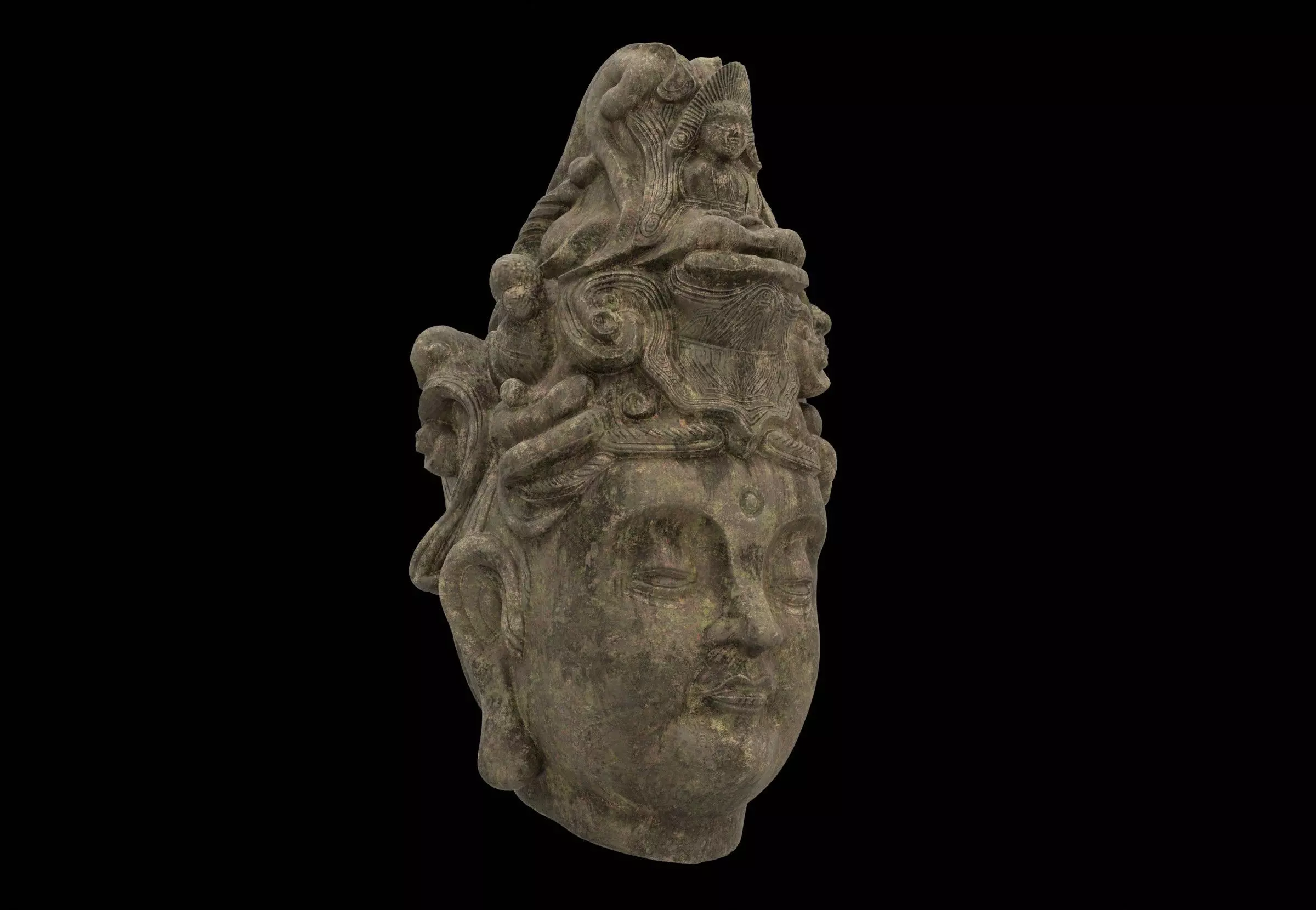 Buddha head 3D model_0