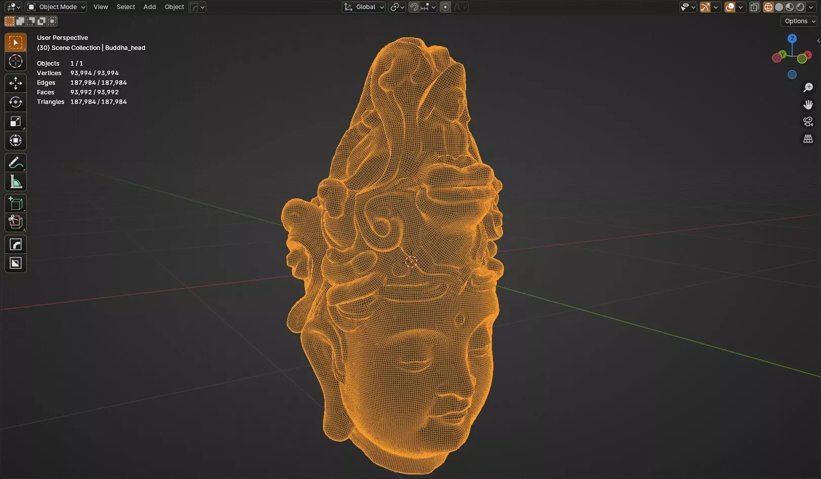 Buddha head 3D model_11