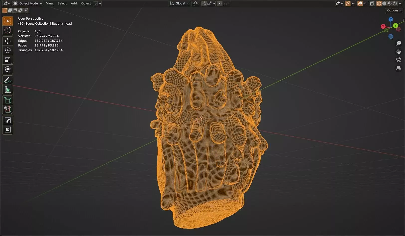 Buddha head 3D model_13