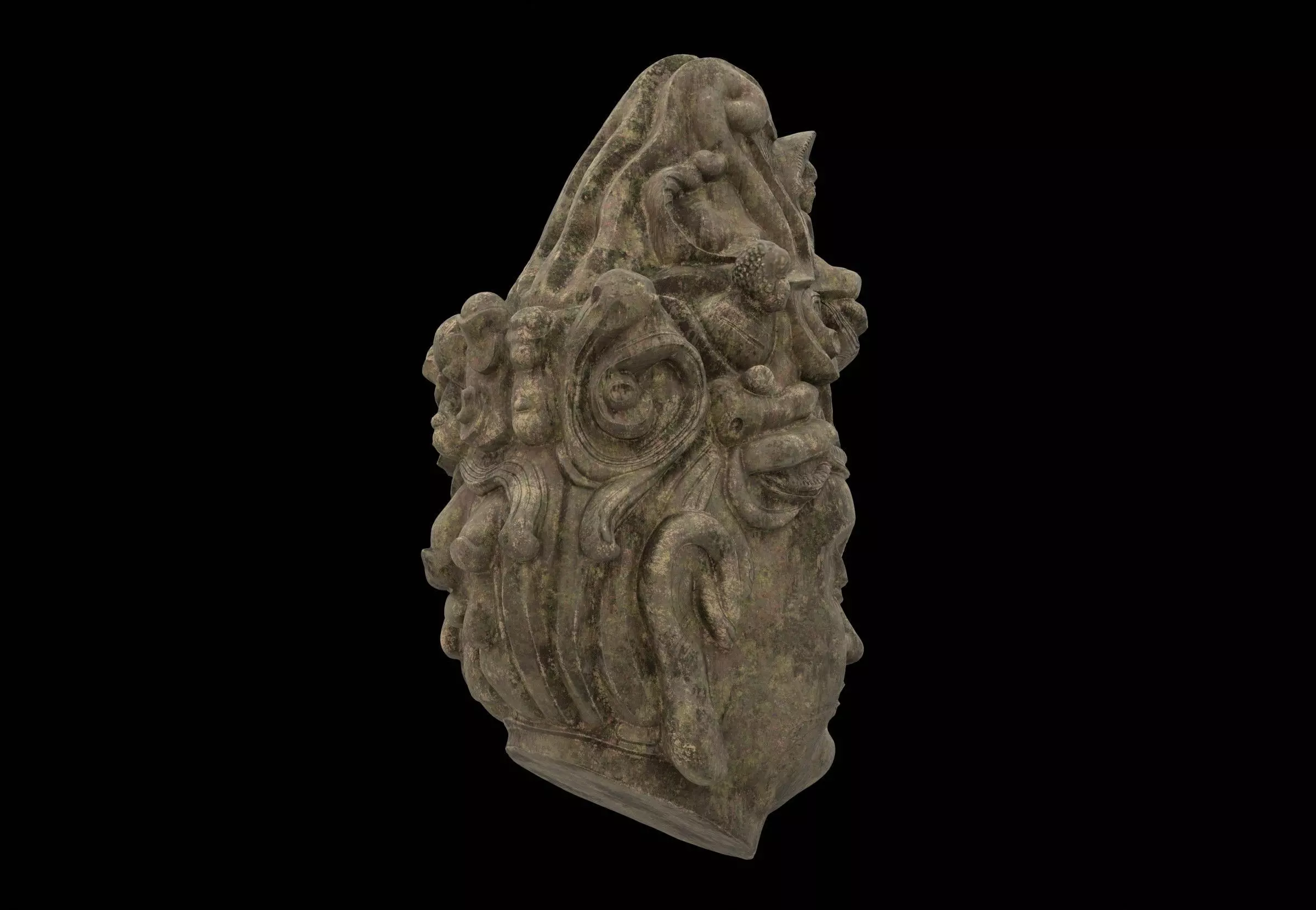 Buddha head 3D model_3