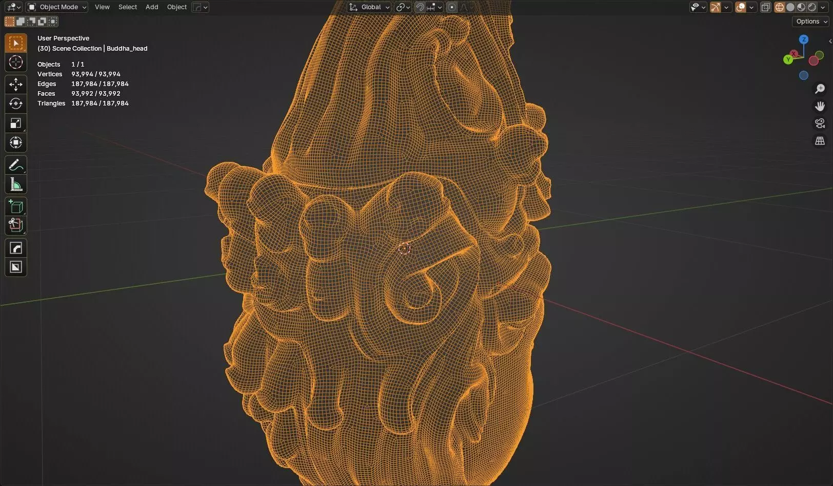 Buddha head 3D model_14