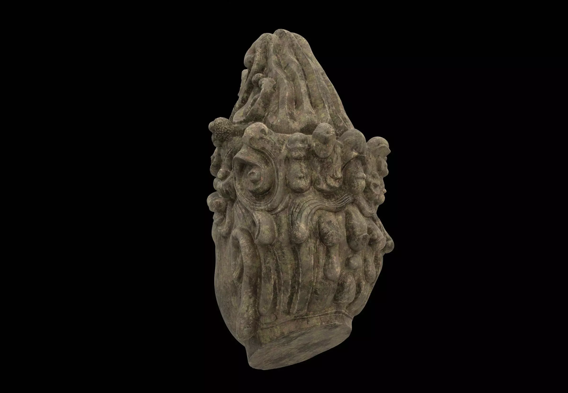 Buddha head 3D model_2
