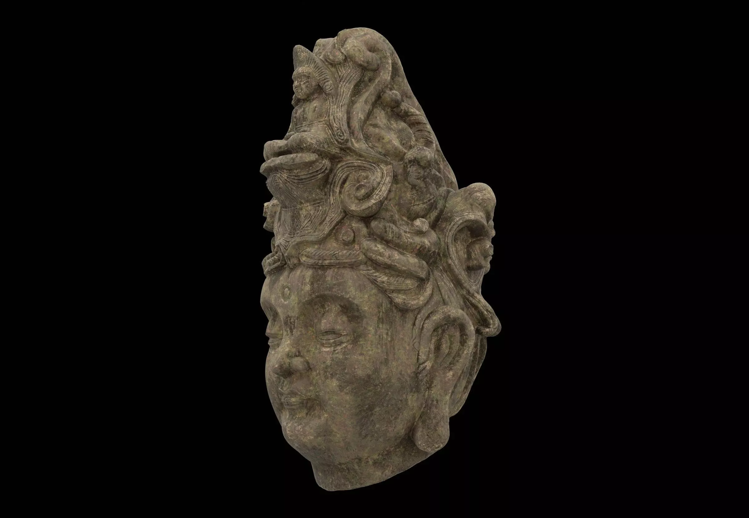 Buddha head 3D model_1