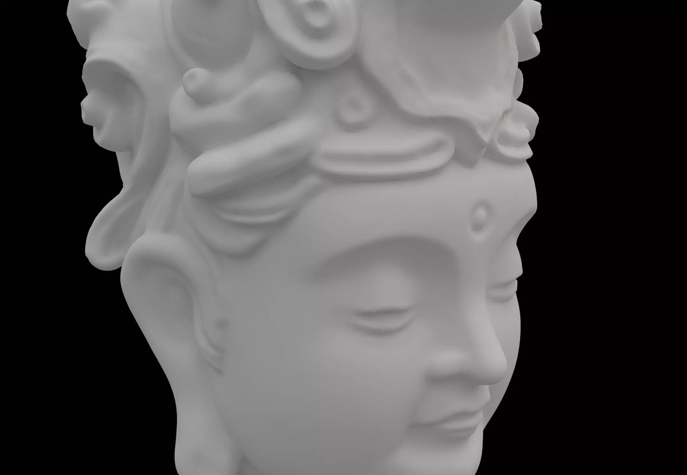 Buddha head 3D model_6