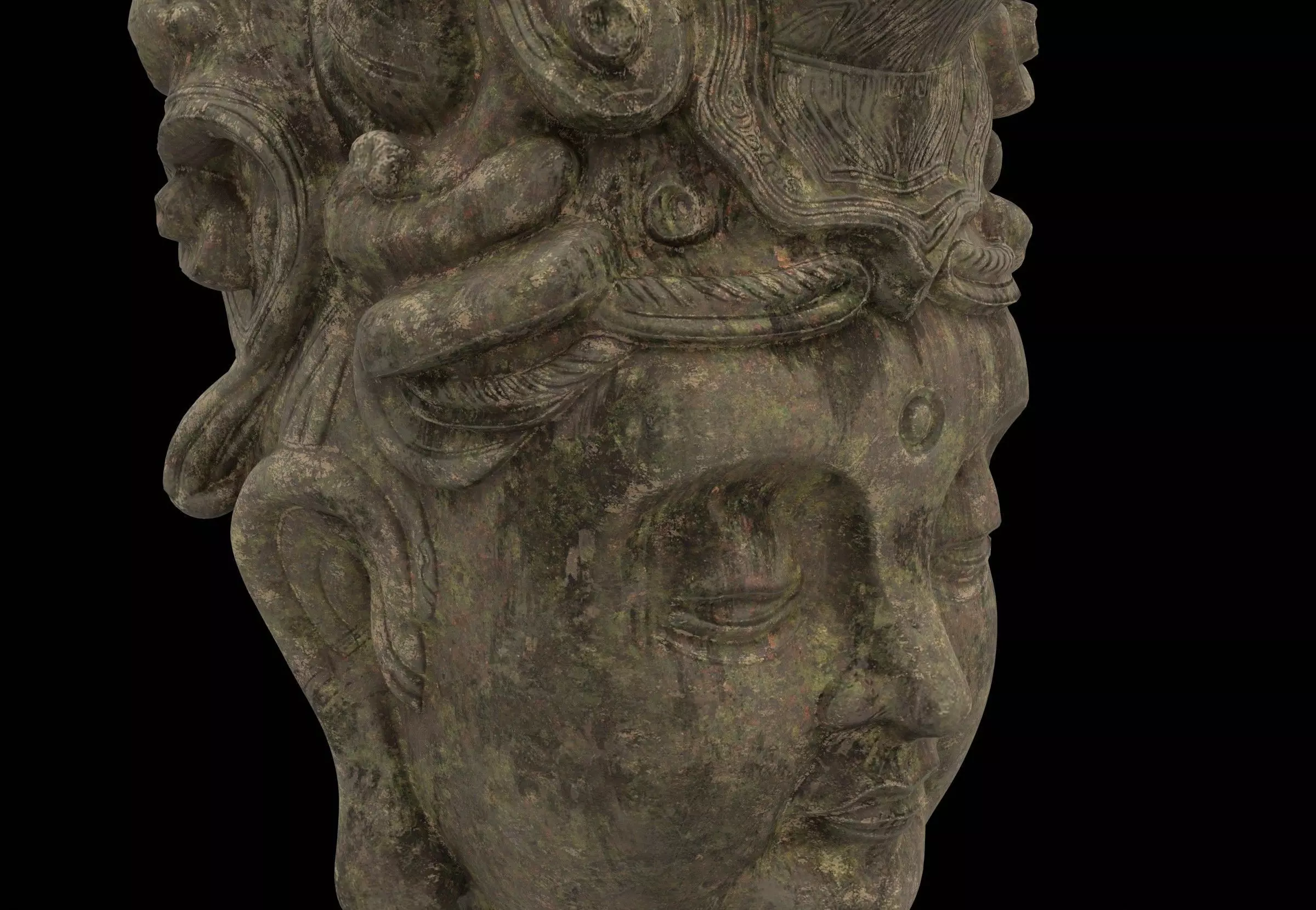 Buddha head 3D model_5