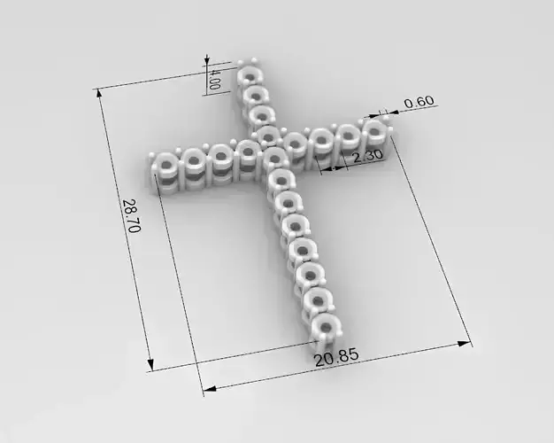 Pave Style Cross Pendant
