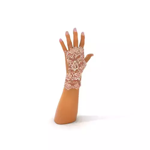 Lace Glove Hand Model Pack Low-poly 3D model