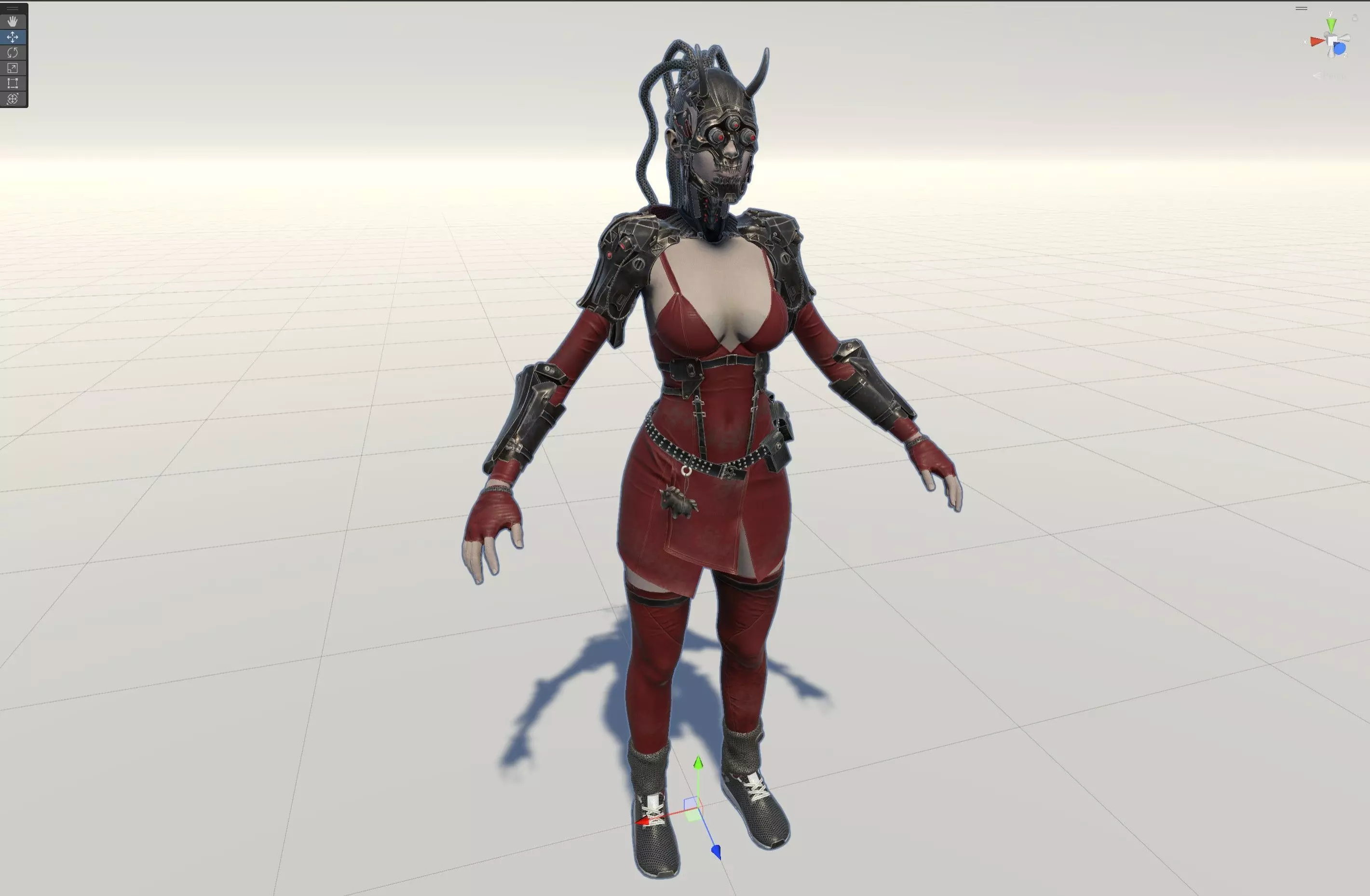 CyberGirl Low-poly 3D model_36