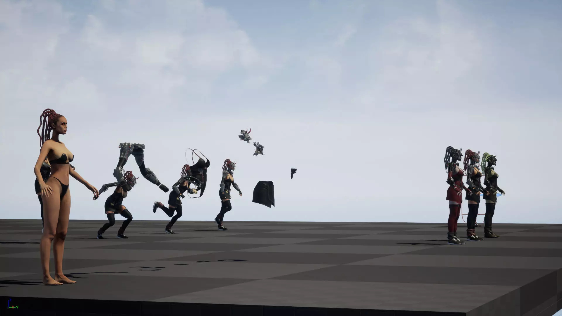 CyberGirl Low-poly 3D model_25