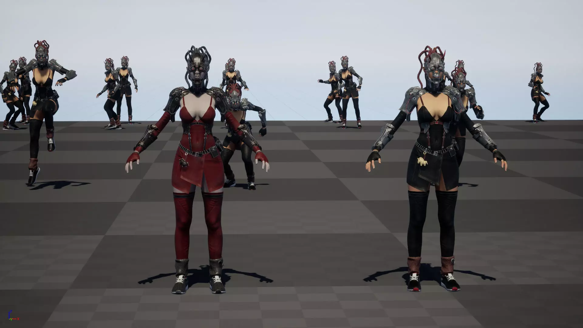 CyberGirl Low-poly 3D model_31