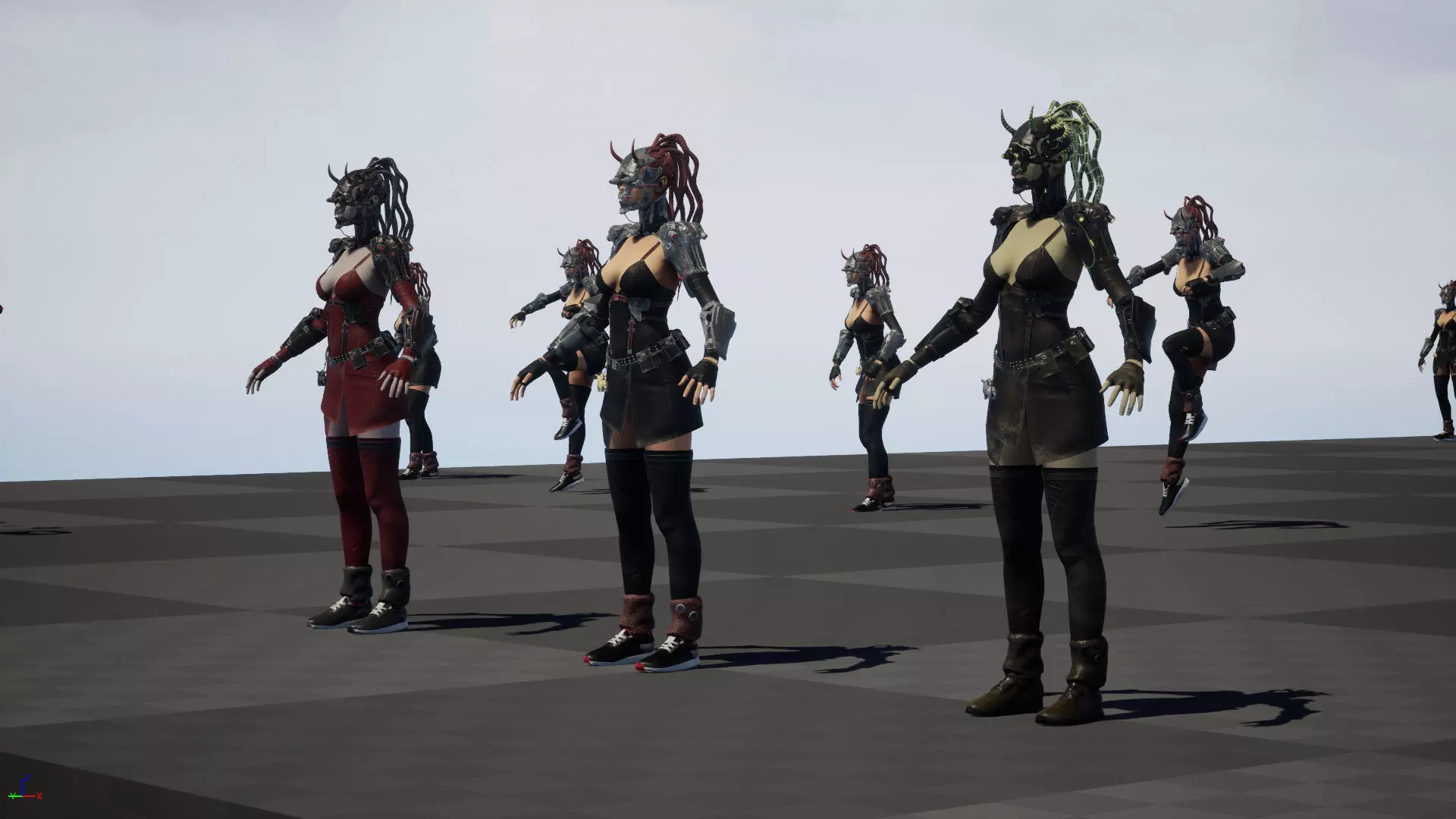 CyberGirl Low-poly 3D model_33