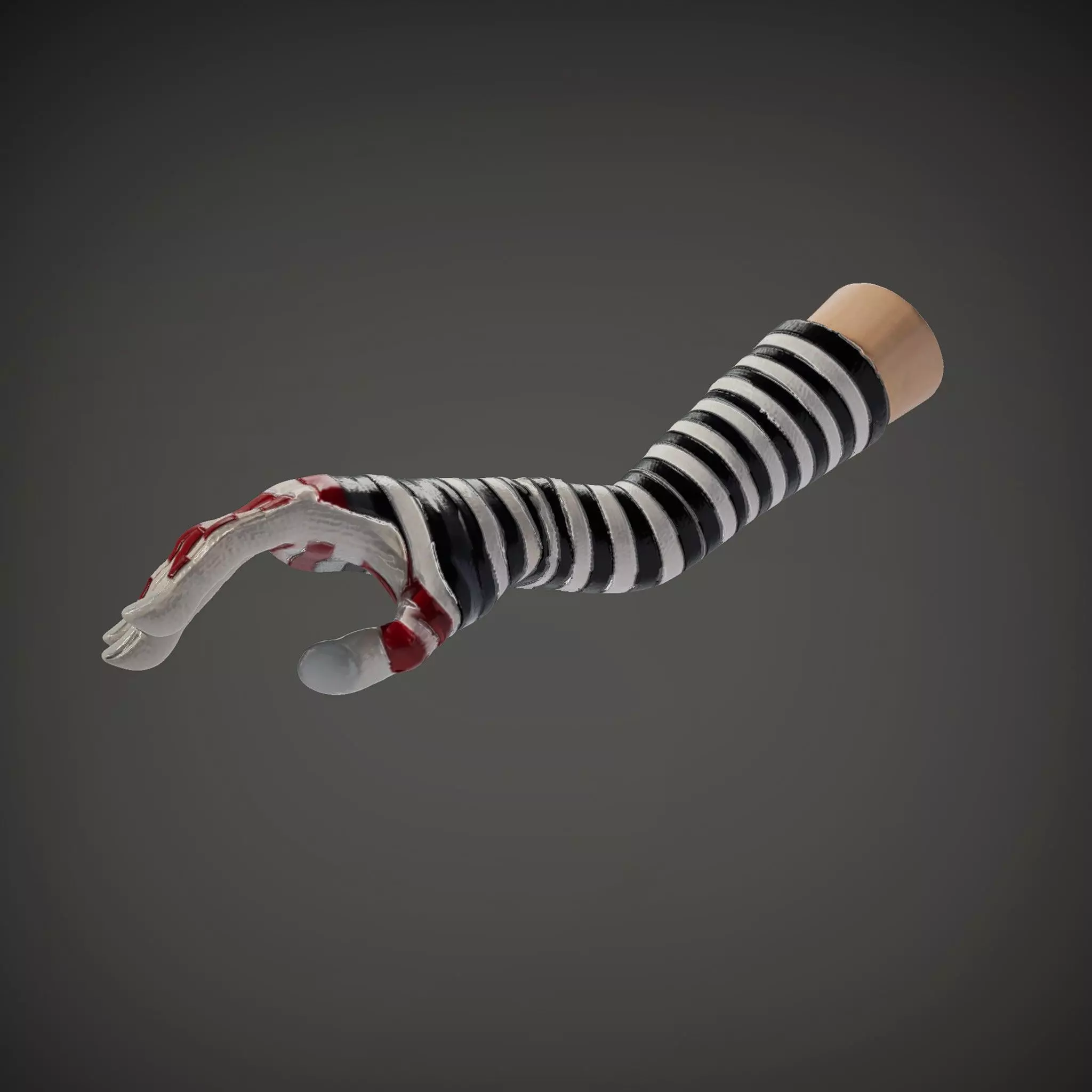 Striped Knit Glove Model Pack Low-poly 3D model_33