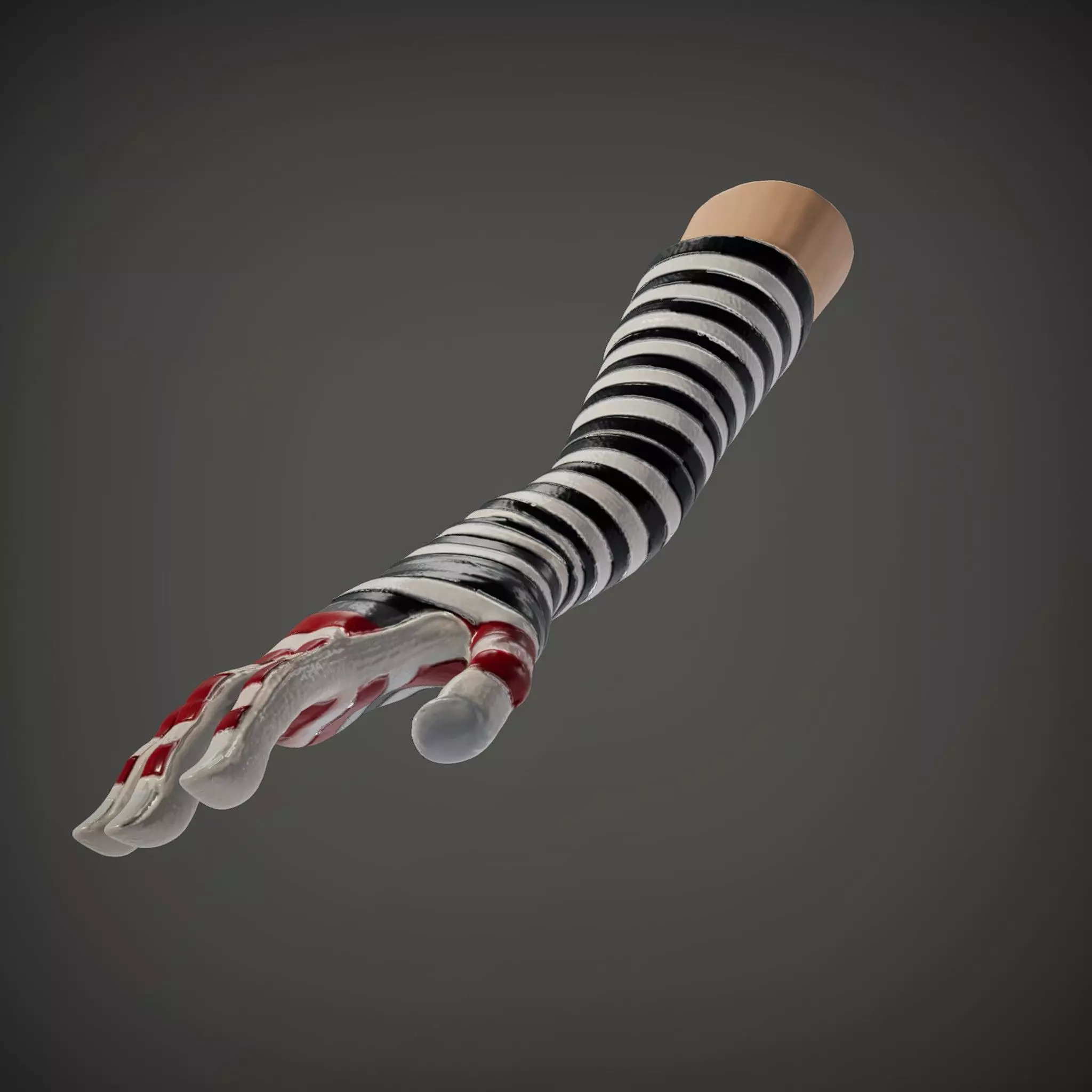 Striped Knit Glove Model Pack Low-poly 3D model_34