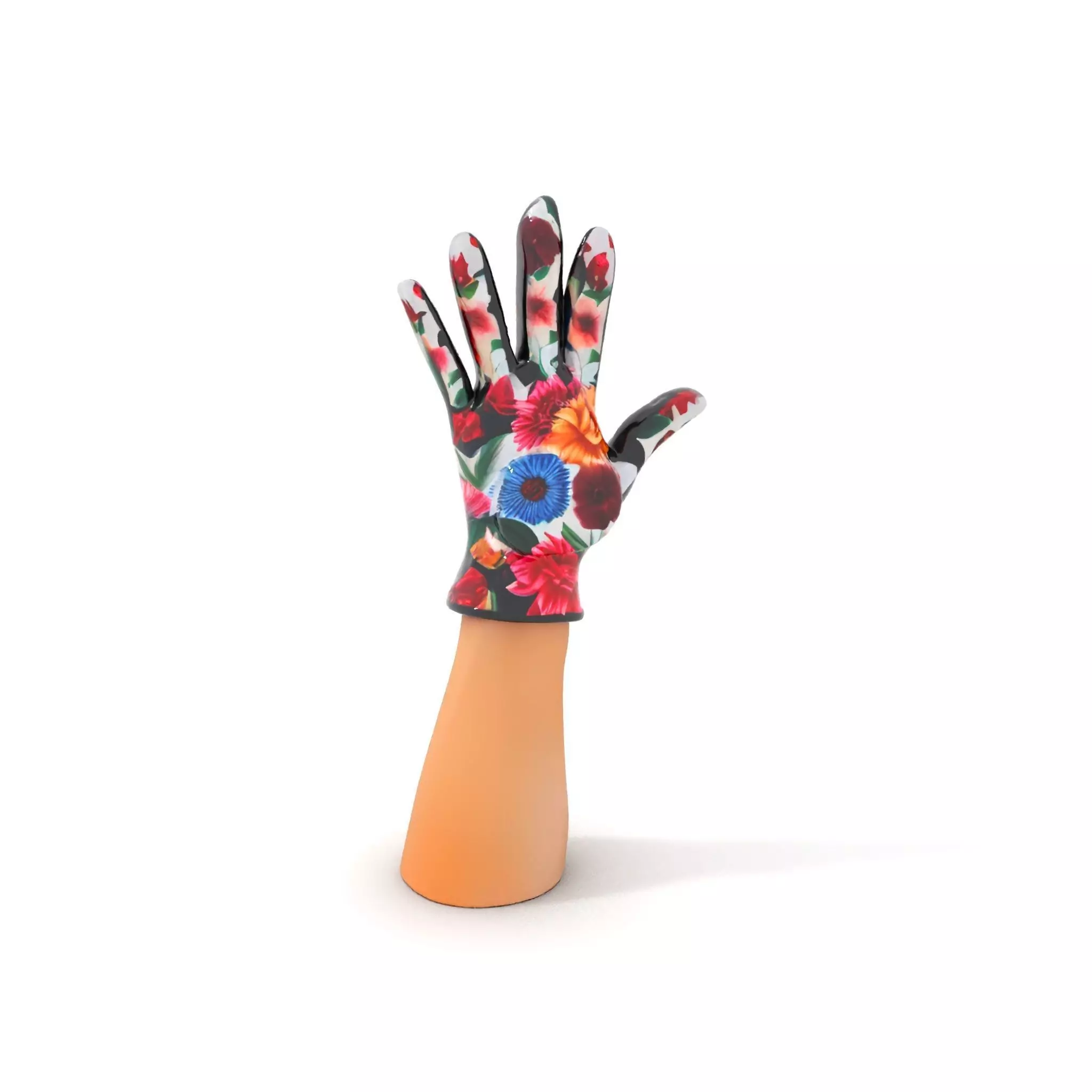 Floral Glove model pack with vibrant design Low-poly 3D model_0