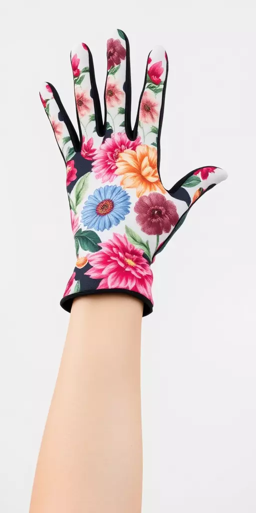 Floral Glove model pack with vibrant design Low-poly 3D model_2