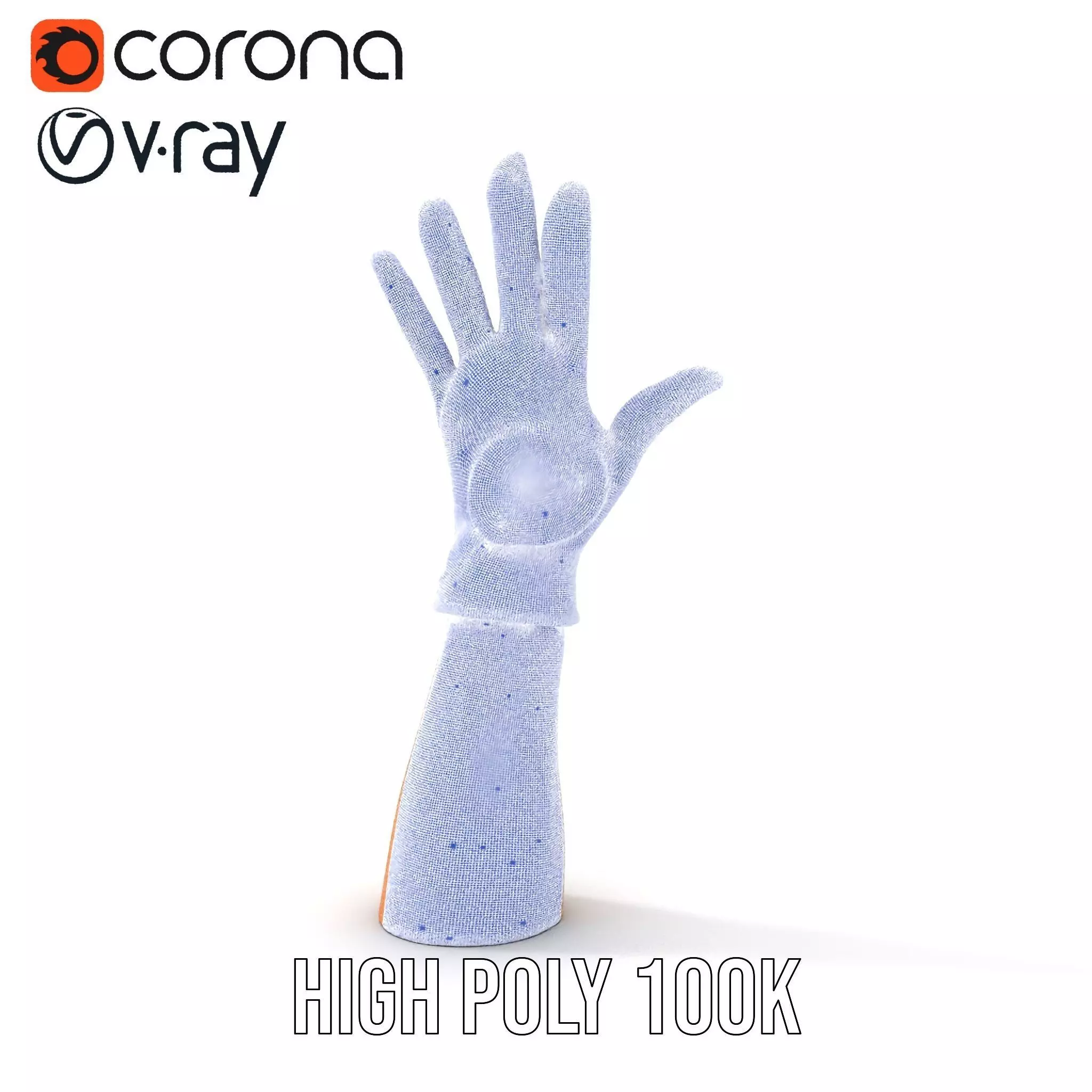 Floral Glove model pack with vibrant design Low-poly 3D model_31
