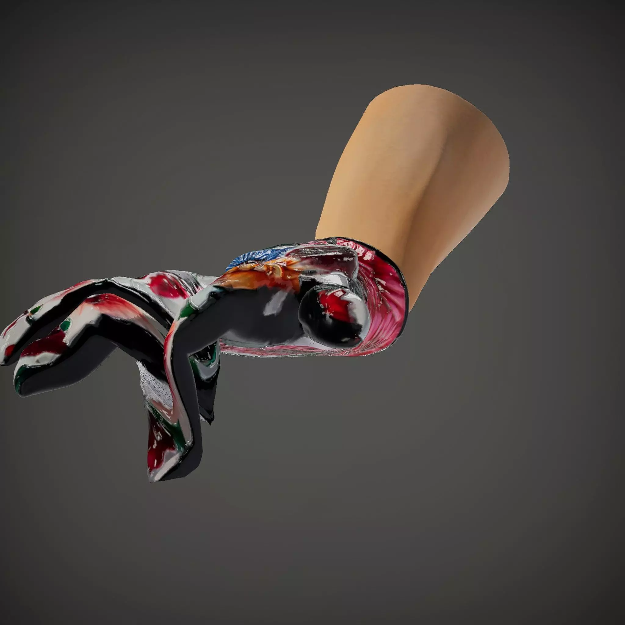 Floral Glove model pack with vibrant design Low-poly 3D model_33
