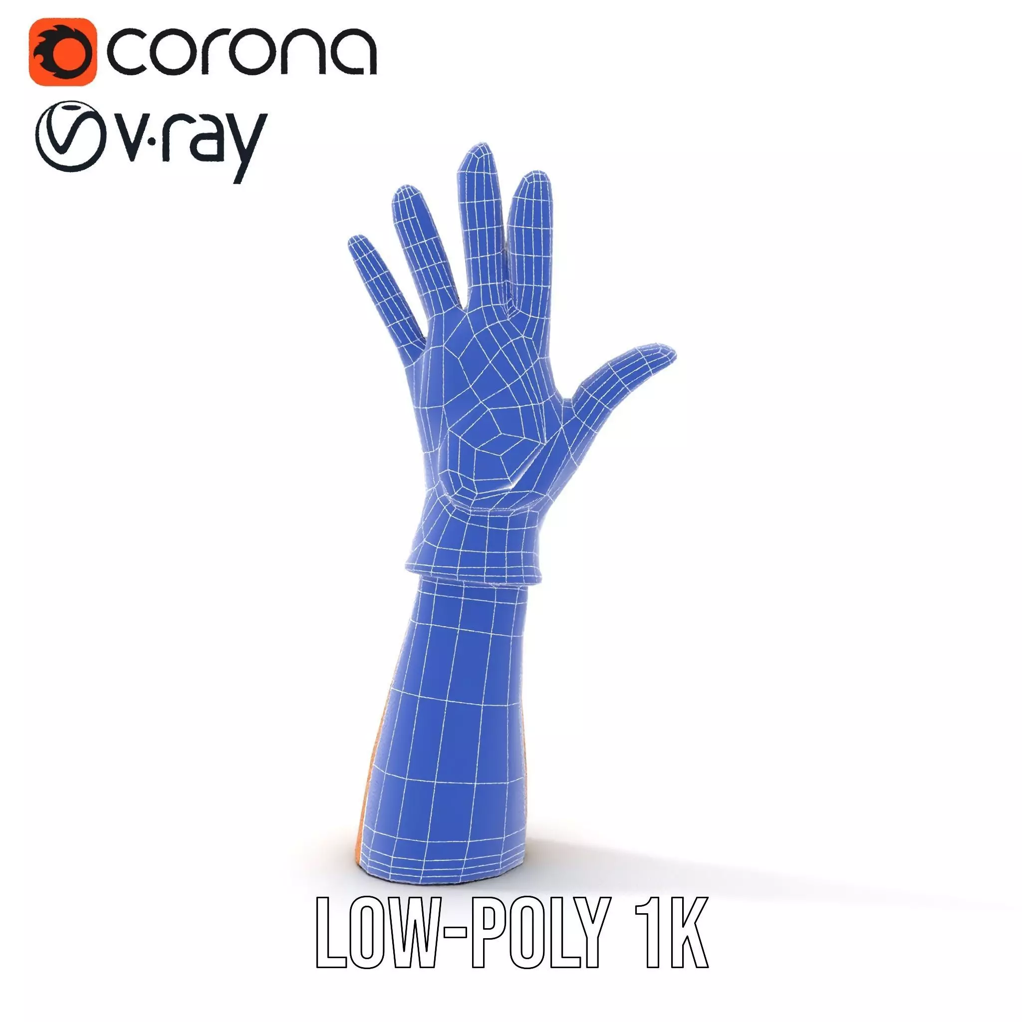 Floral Glove model pack with vibrant design Low-poly 3D model_25