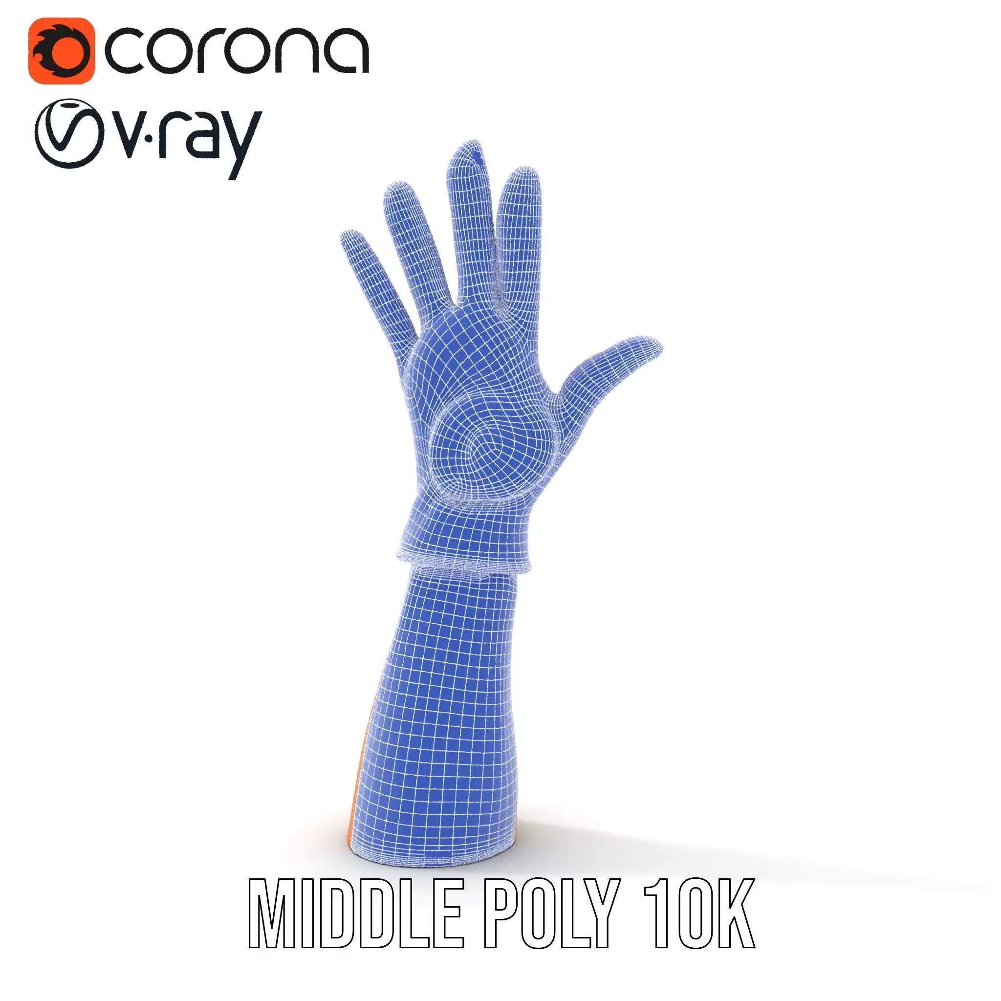 Floral Glove model pack with vibrant design Low-poly 3D model_24