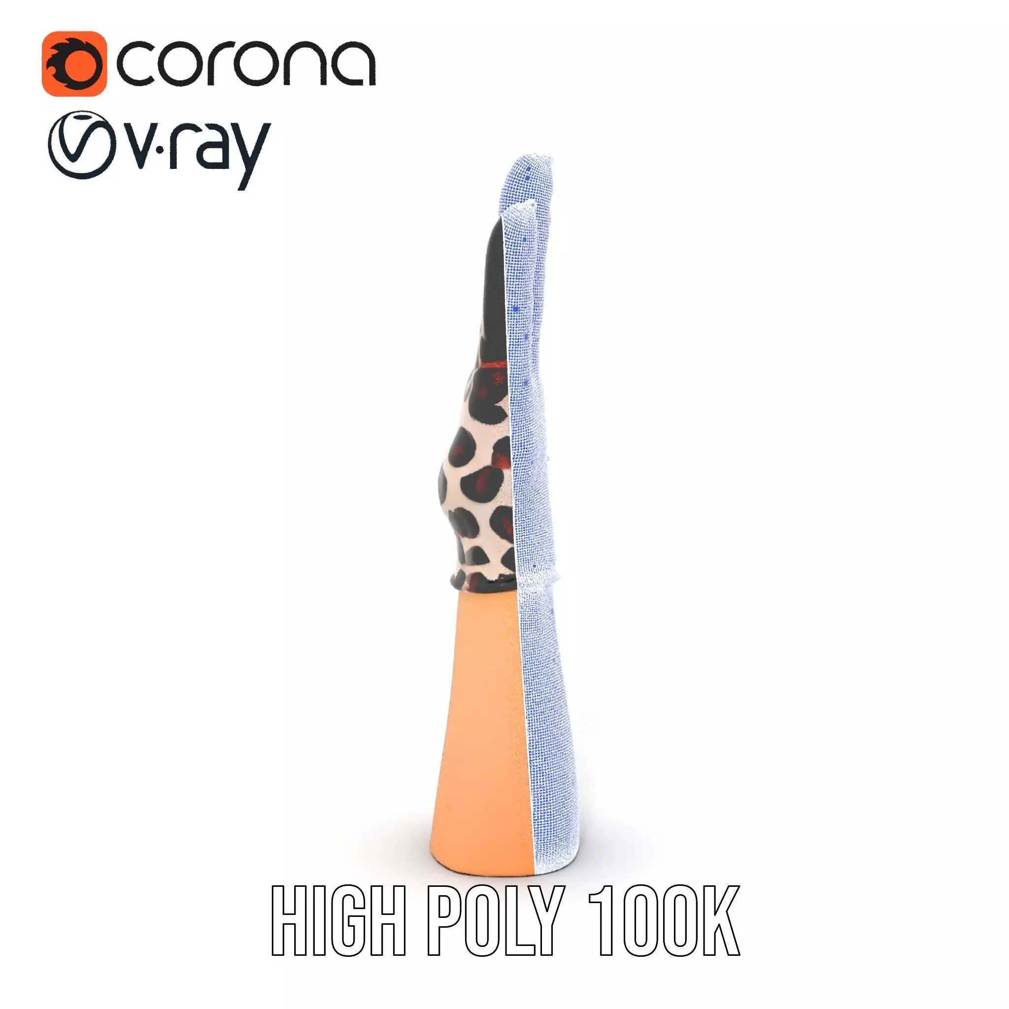 Leopard Print Glove Model Pack Texture_26