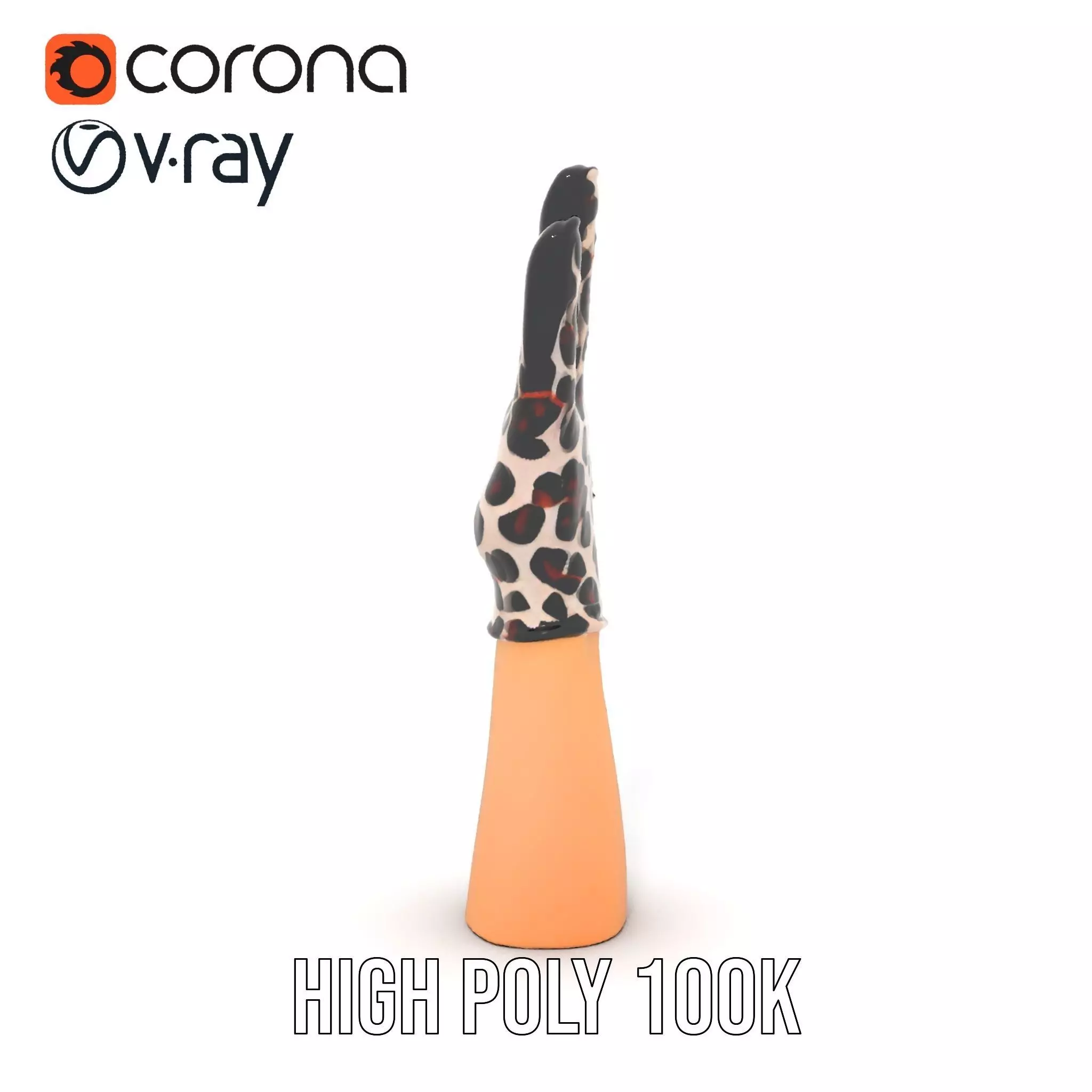 Leopard Print Glove Model Pack Texture_23