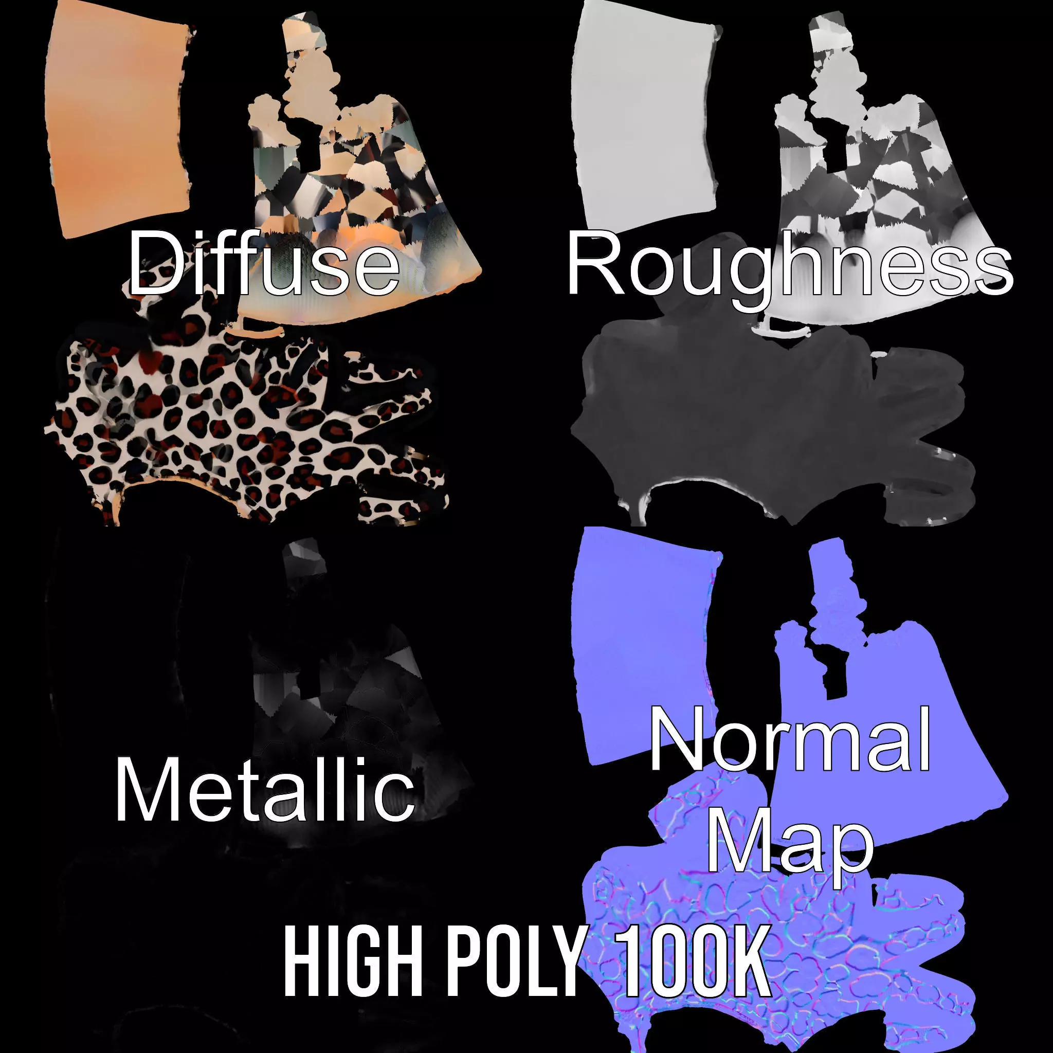 Leopard Print Glove Model Pack Texture_3